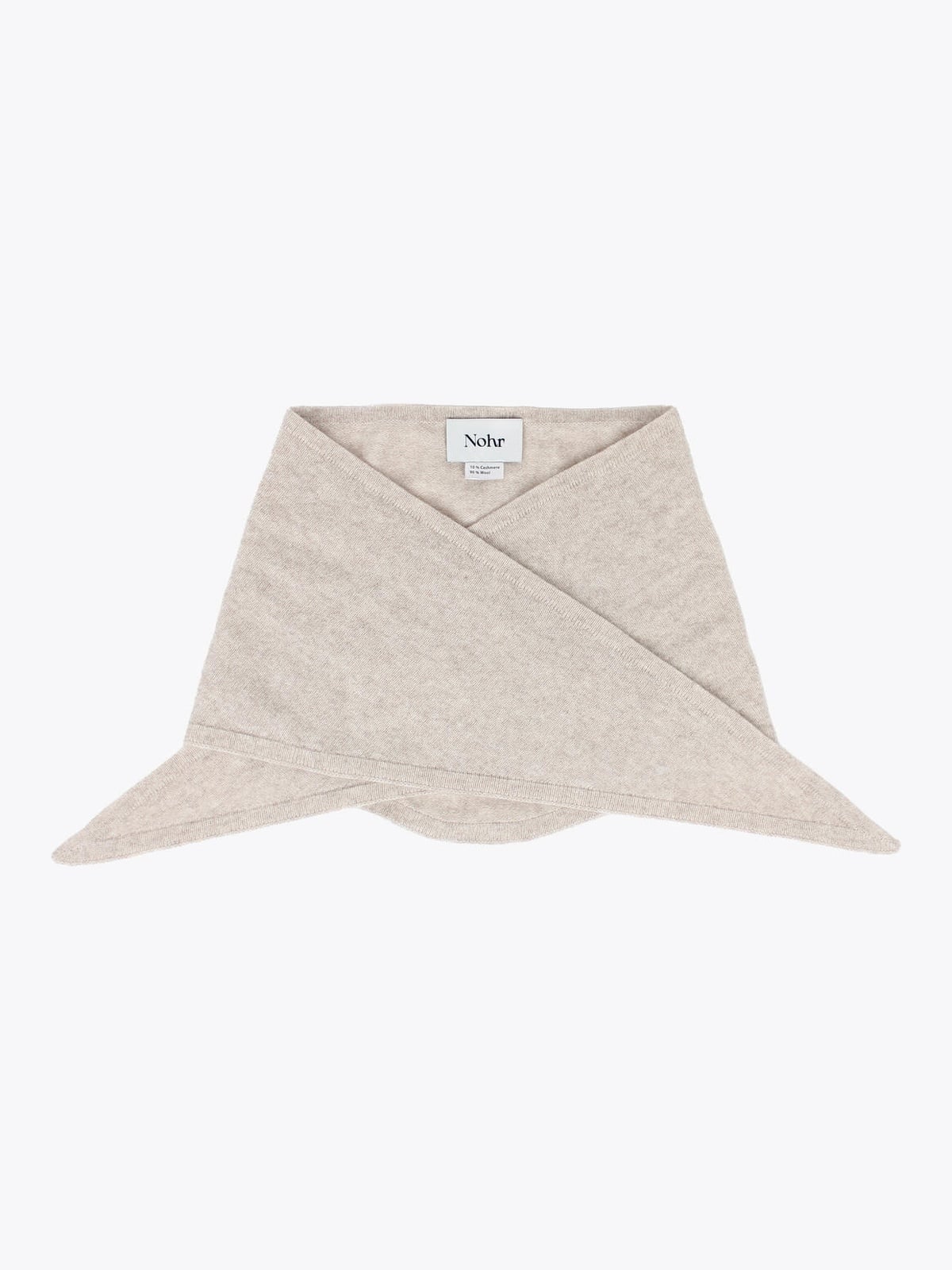 Nohr Studio Lara Solid Wool Cashmere Triangle Sand