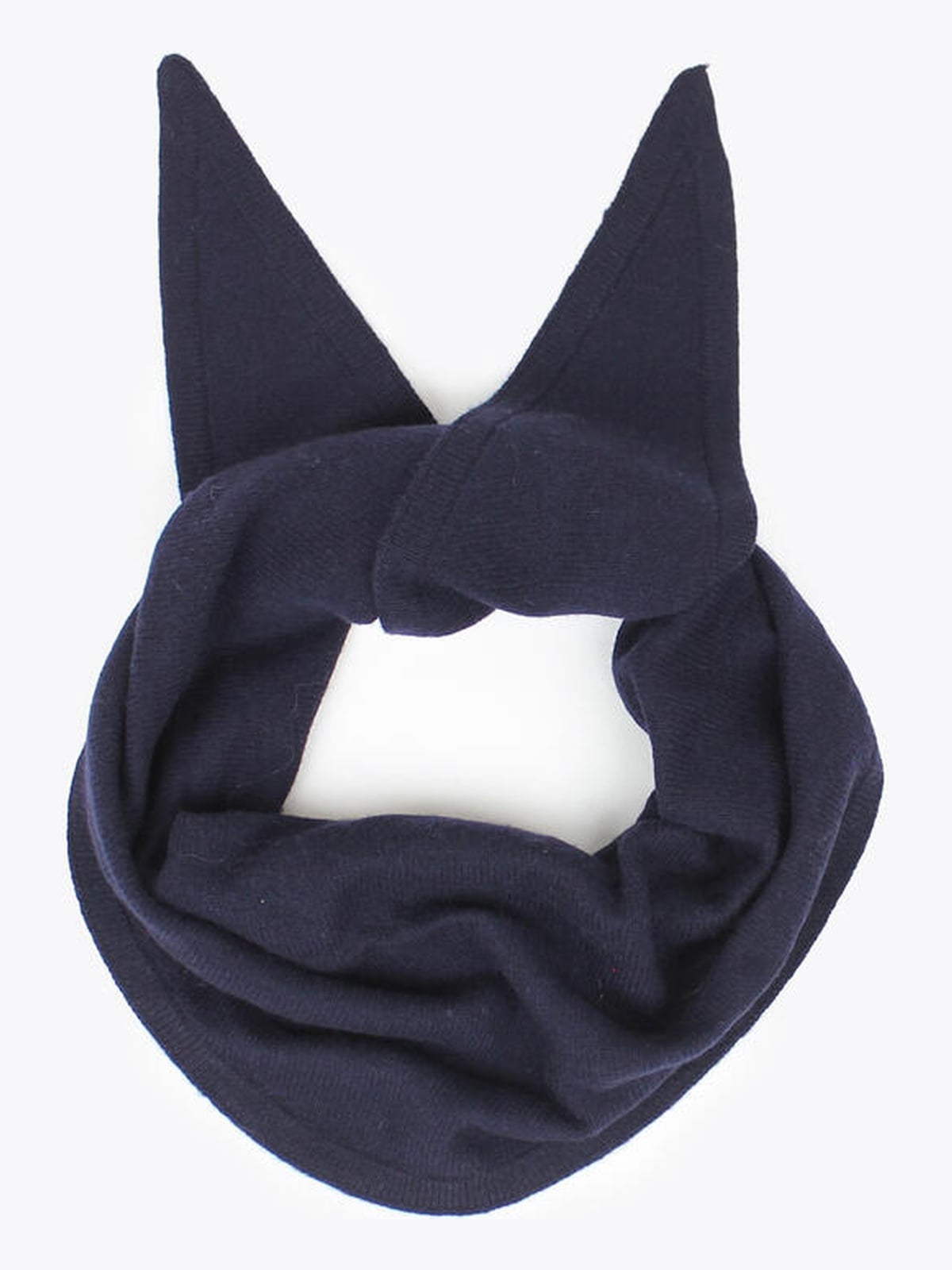 Nohr Studio Lara Solid Wool Cashmere Triangle Marine Blå