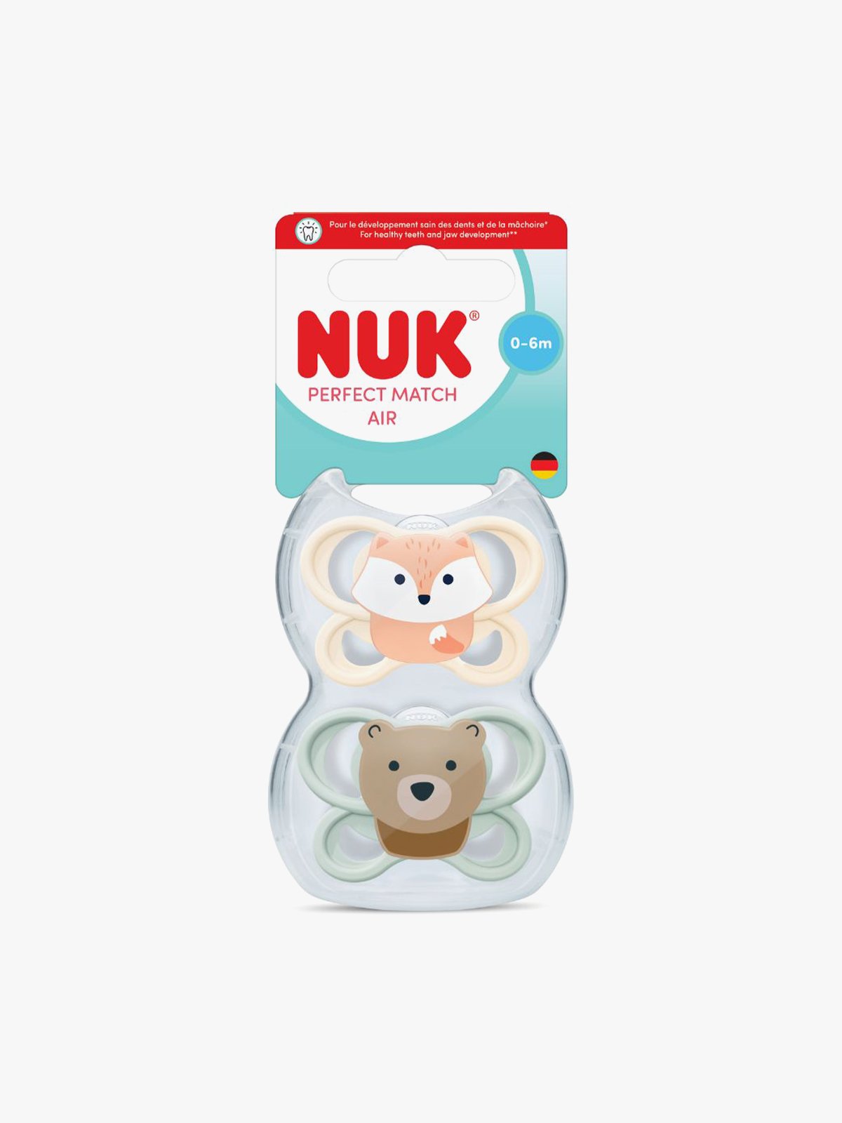 NUK Perfect Match Air 0-6m smokk Fox Flerfarget
