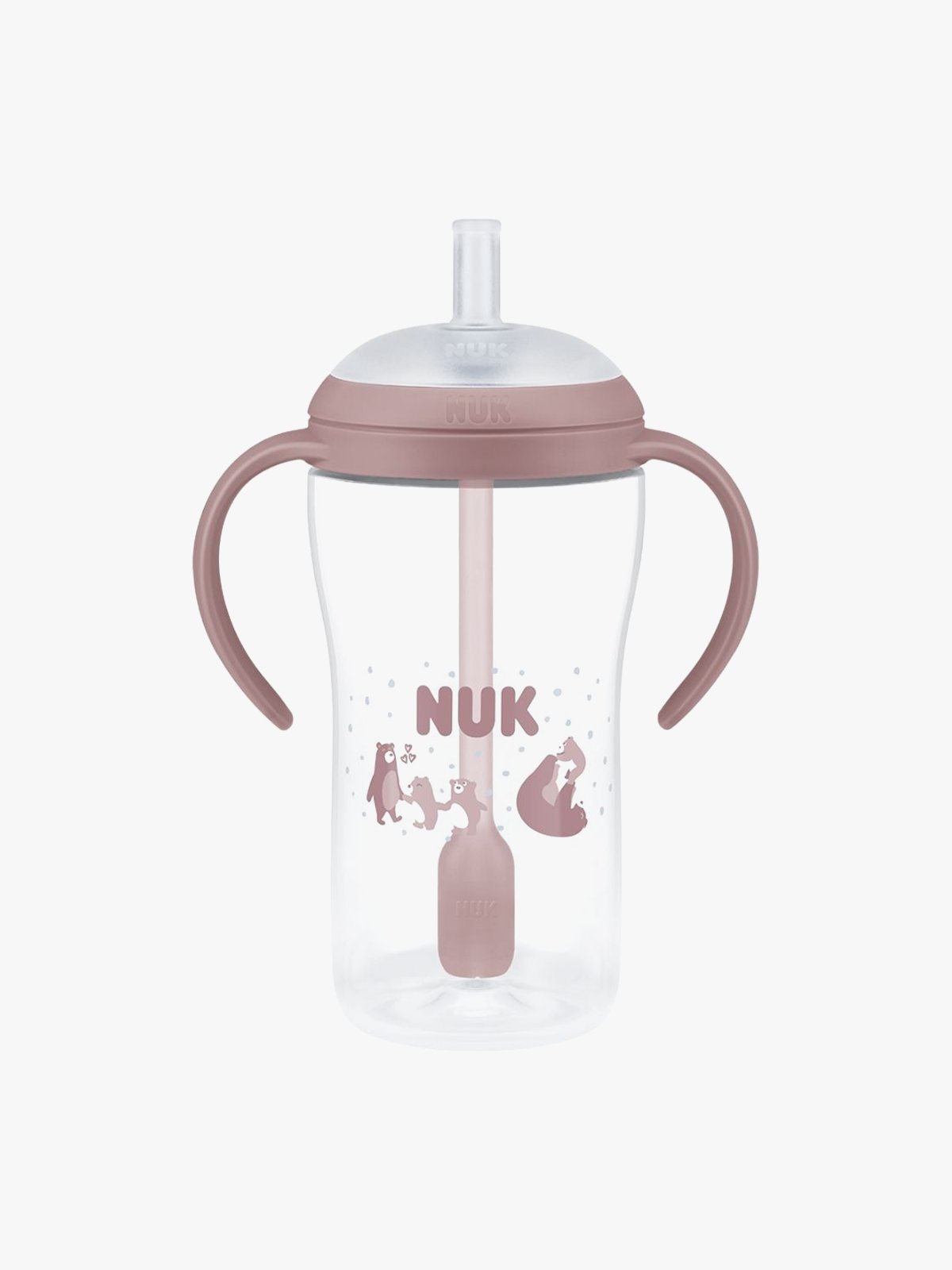 NUK Perfect Match Bear Straw 260ml/8m+ Rosa