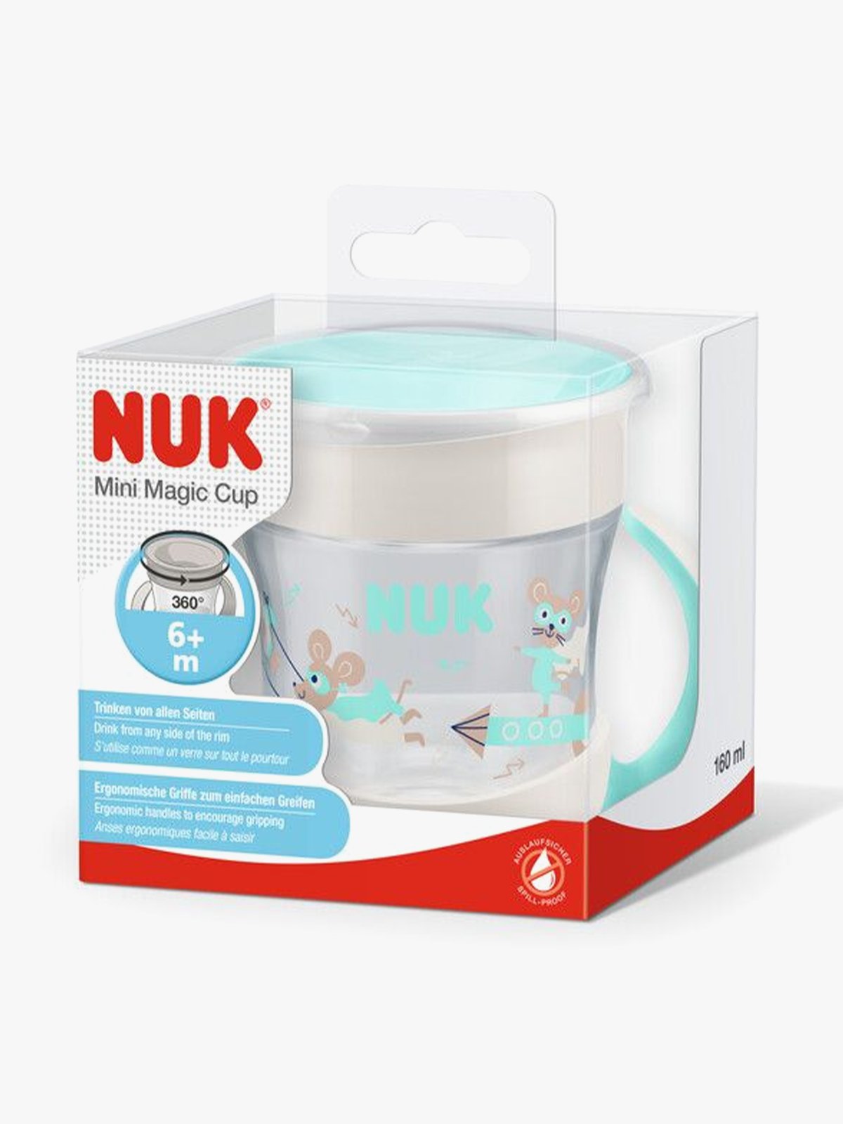 NUK Evolution Mini Magic Cup 6m+ Nøytral Flerfarget