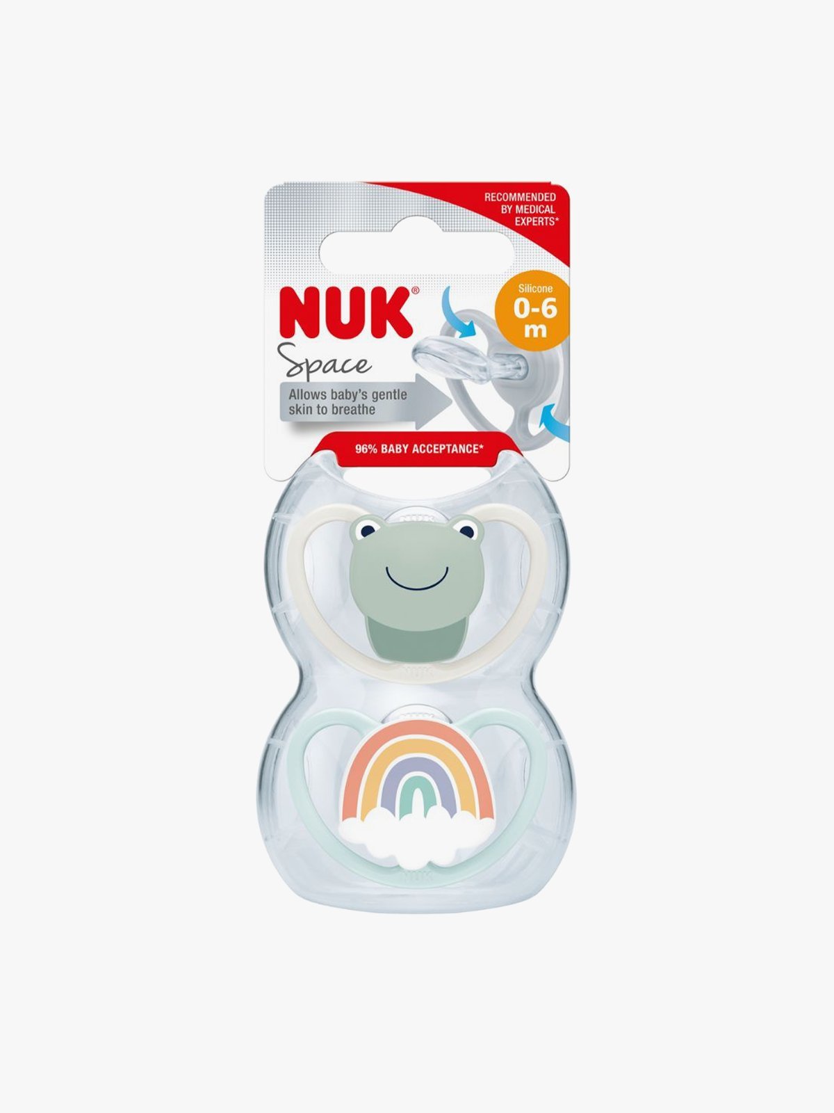 NUK Space Smokk Frosk 0-6m Flerfarget
