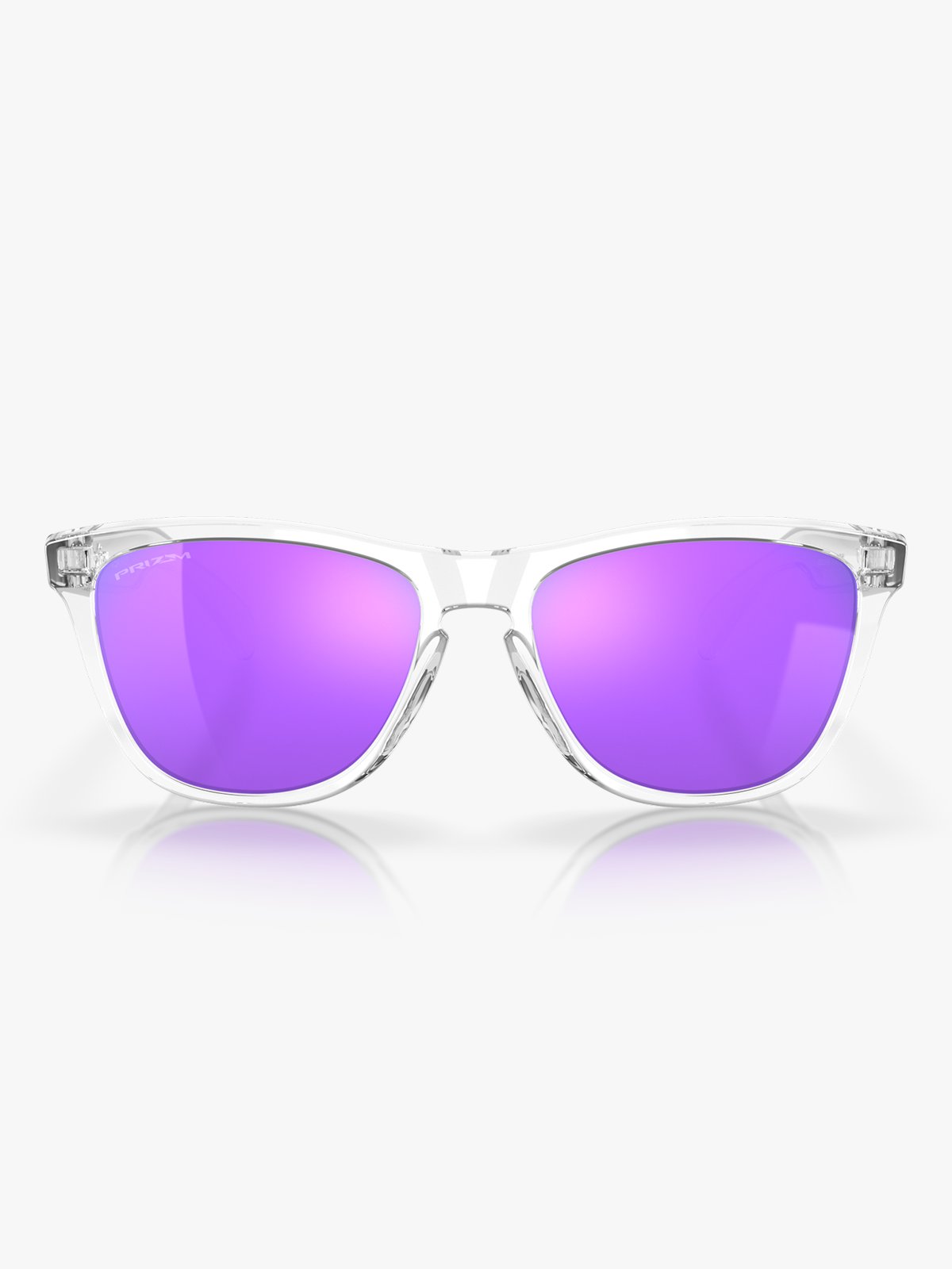 Oakley Frogskins Brilleglass: Prizm Violet / Innfatning: Polished Clear