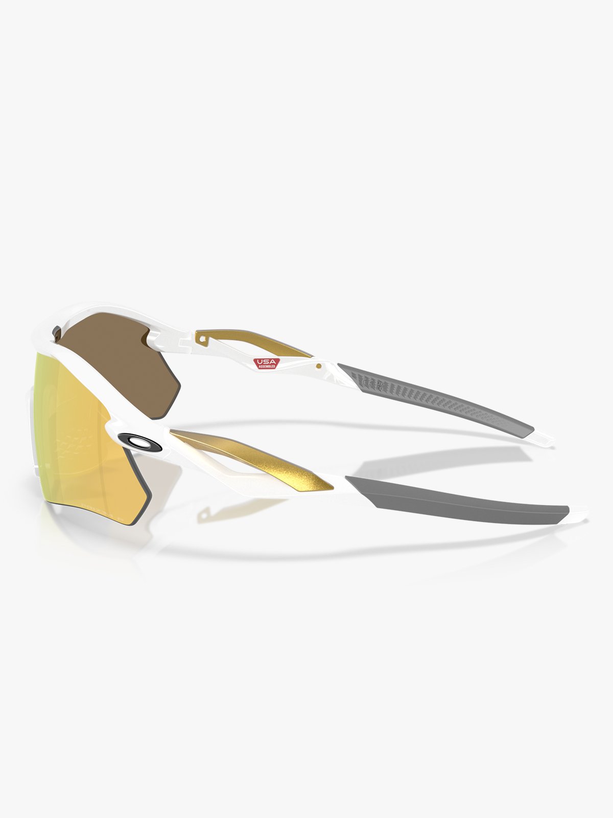 Oakley Radar Plate Polarized Brilleglass: Prizm 24k polarized / Innfatning: Polished White