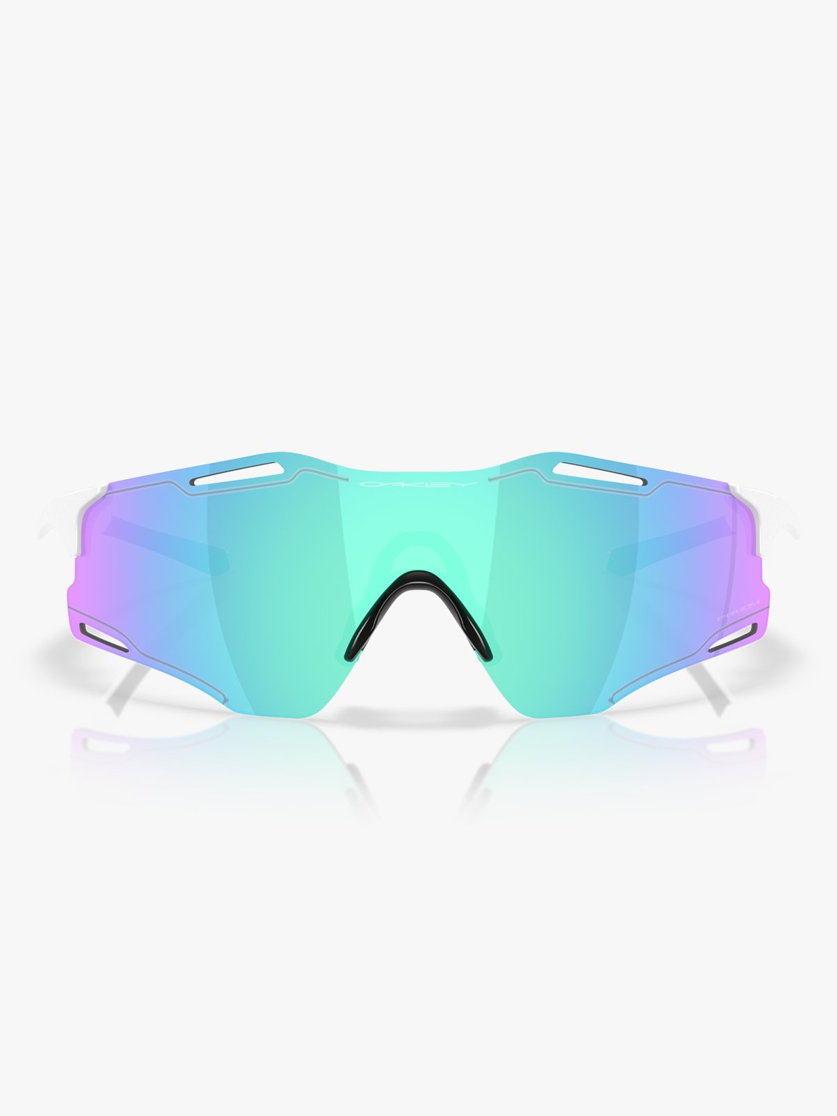 Oakley Cybr Zero Brilleglass: Prizm Sapphire / Innfatning: Polished White