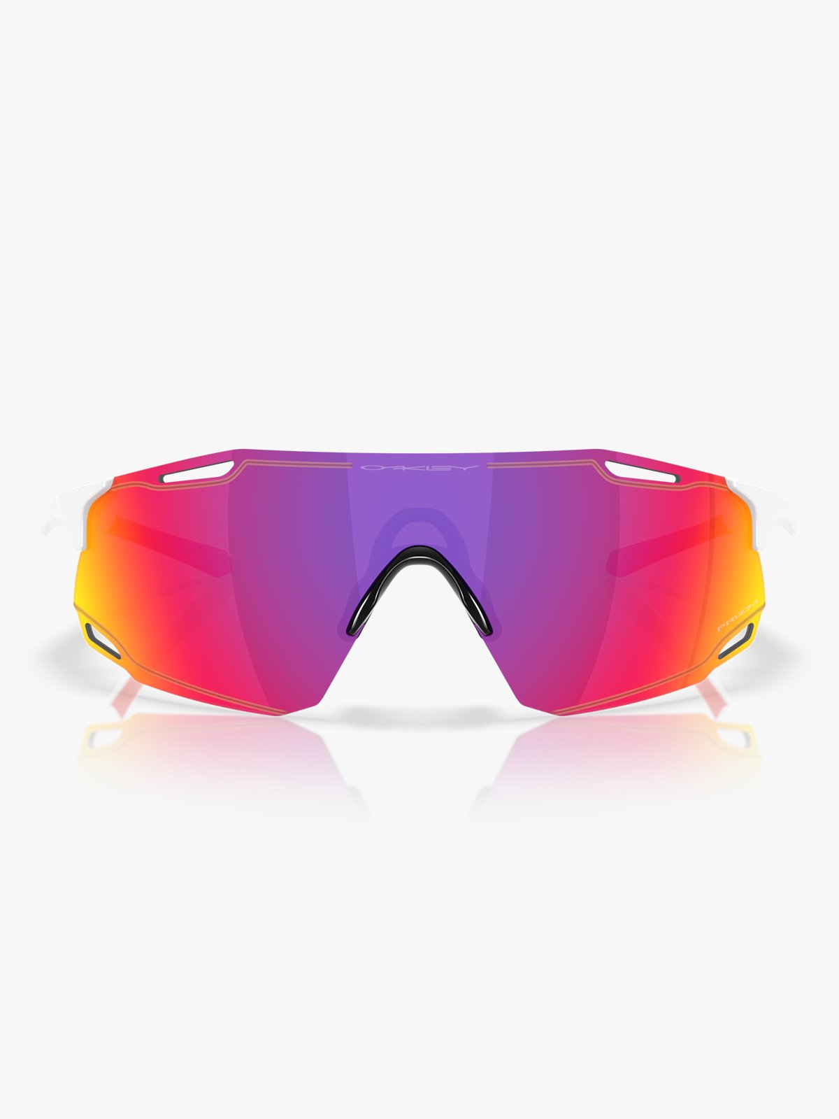 Oakley Cybr Dyno Brilleglass: Prizm Road / Innfatning: Polished White