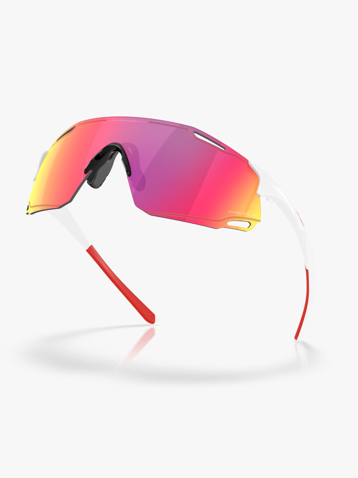 Oakley Cybr Dyno Brilleglass: Prizm Road / Innfatning: Polished White