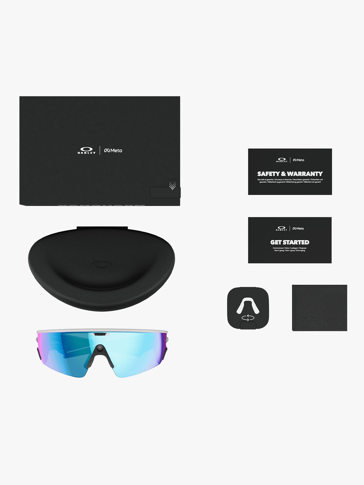 Oakley Vanguard Brilleglass: Prizm Sapphire / Innfatning: White