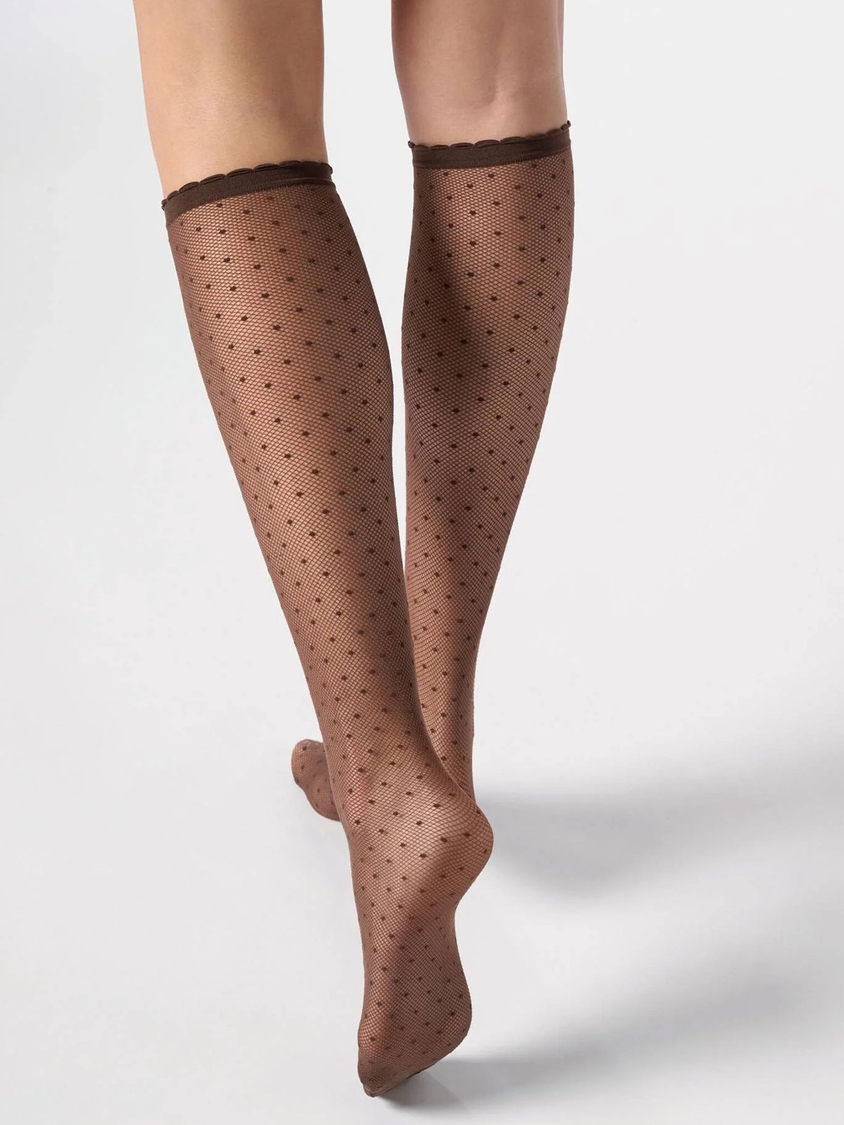 Oroblu Plumetis Knee High Brun