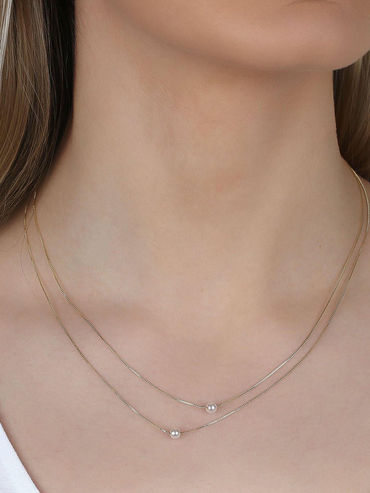Snö Of Sweden Karan double chain neck 42cm Gull