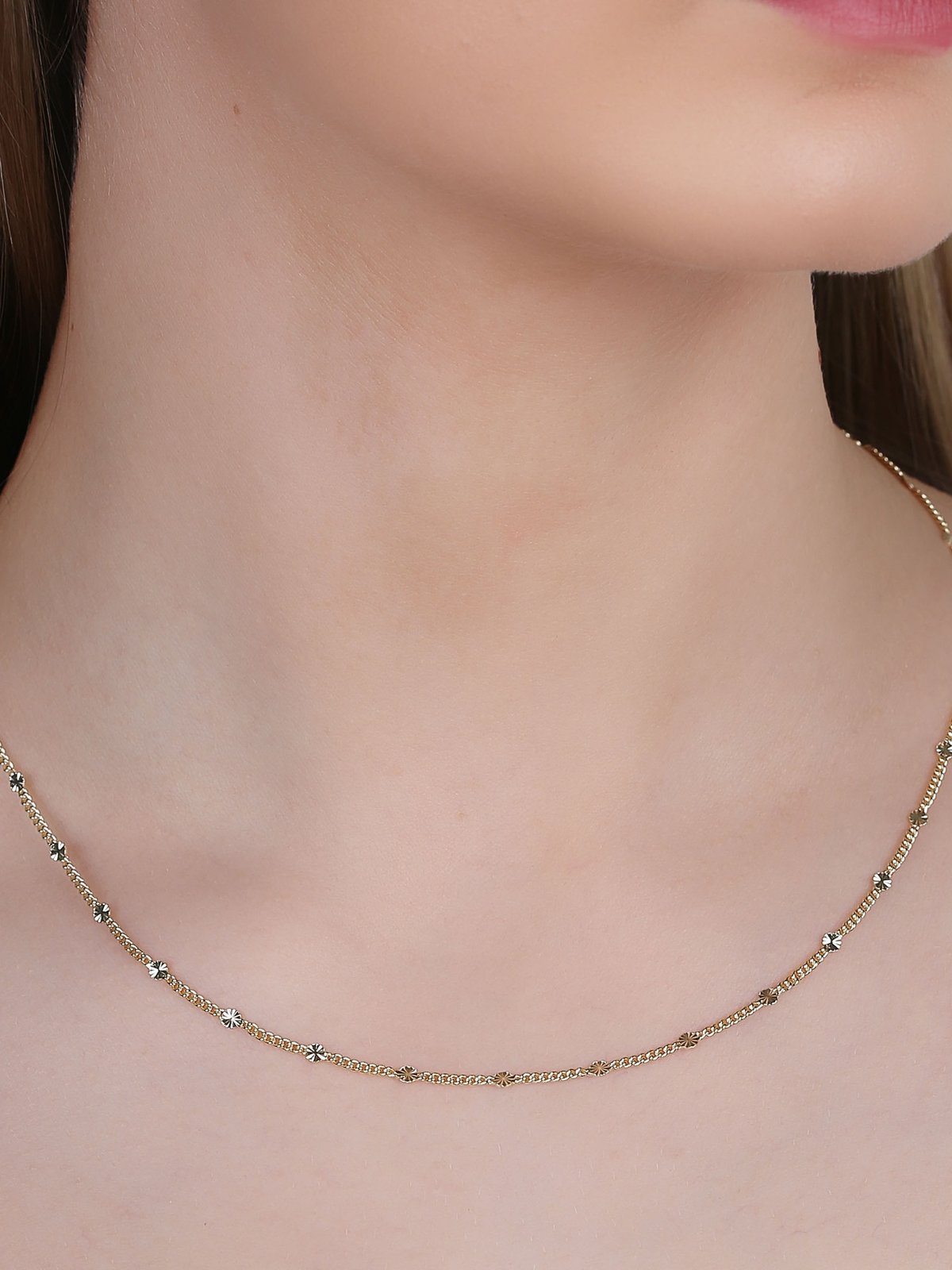 Snö Of Sweden Rule coin chain neck 42cm Gull