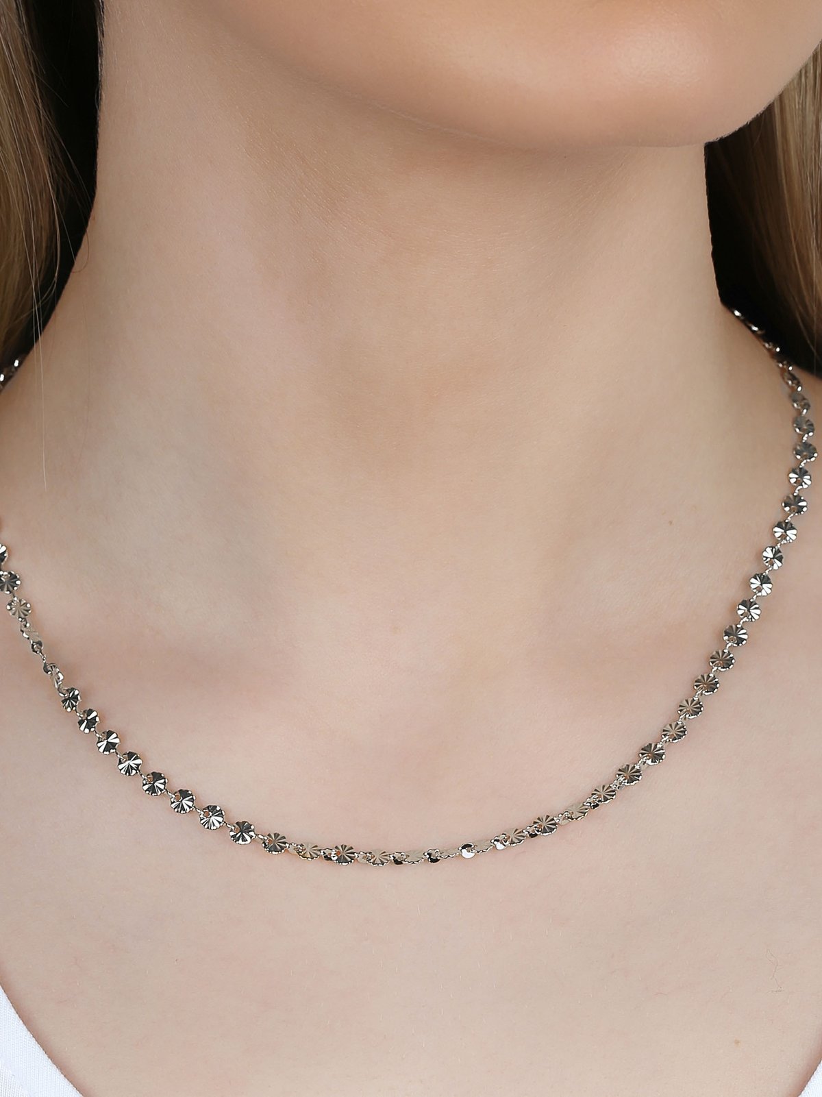 Snö Of Sweden Rule starburst neck 42cm Sølv