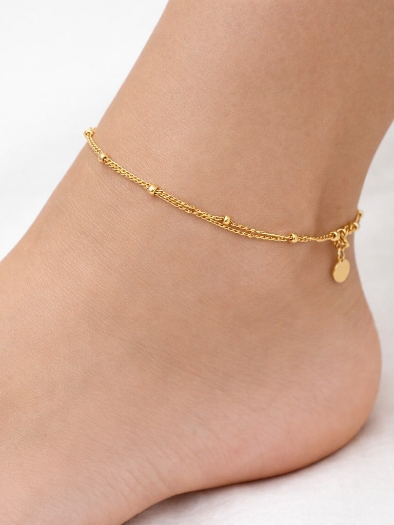 Snö Of Sweden Steel double amsterdam anklet Gull