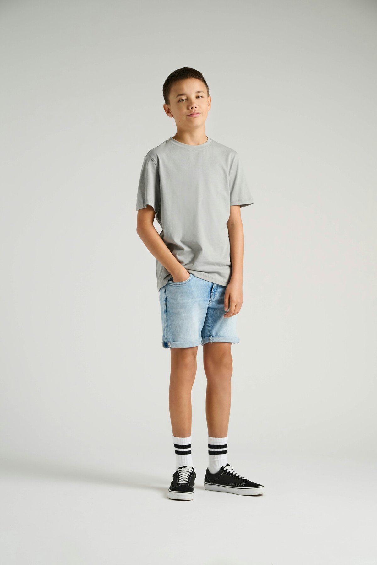 Only & Sons Jr Max Life Short Sleeve Stitch Tee Junior Ultimate Grey