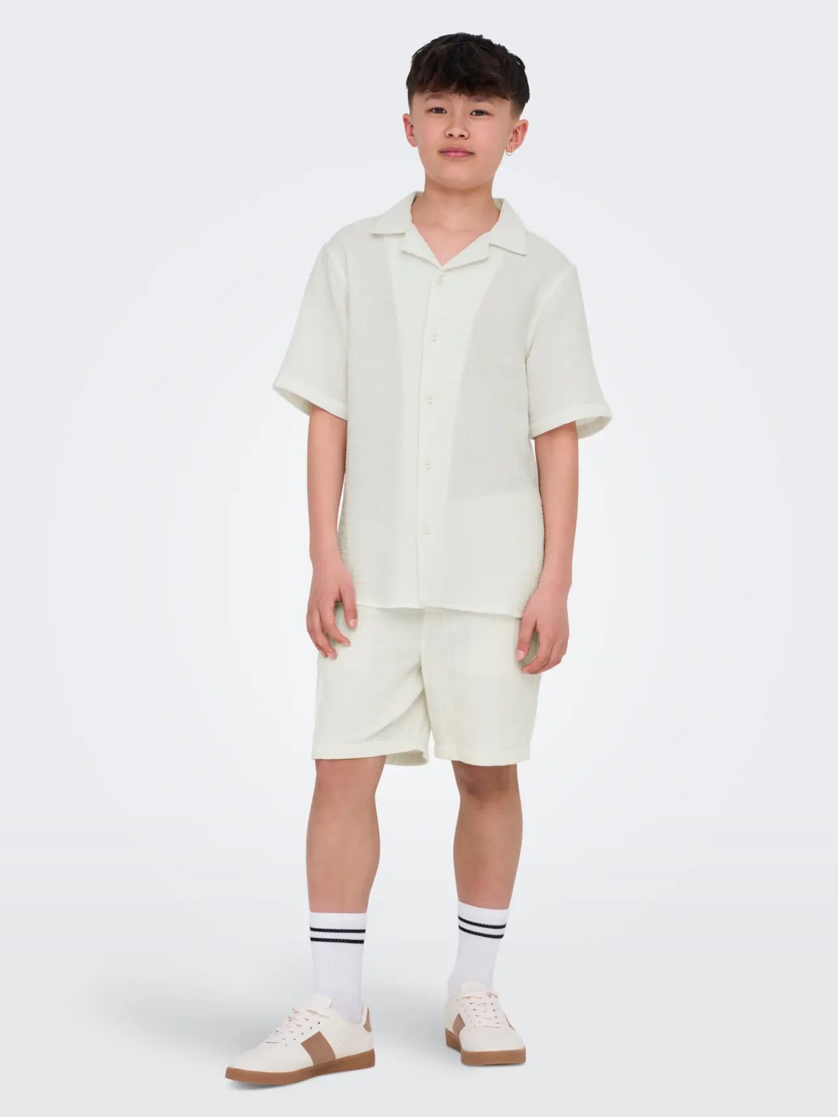 Only & Sons Jr Tel-Pas Shorts Woven Egret