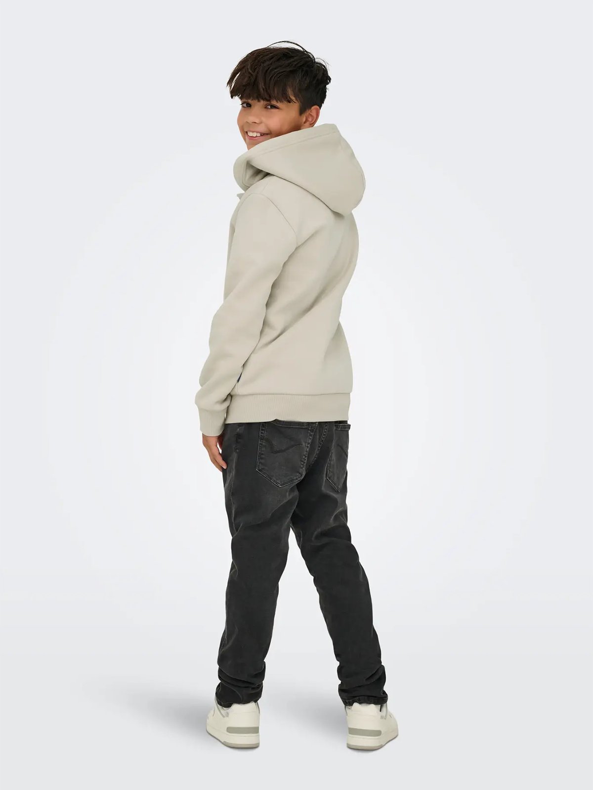 Only & Sons Jr Ceres Zip Hoodie Sweat Silver Lining