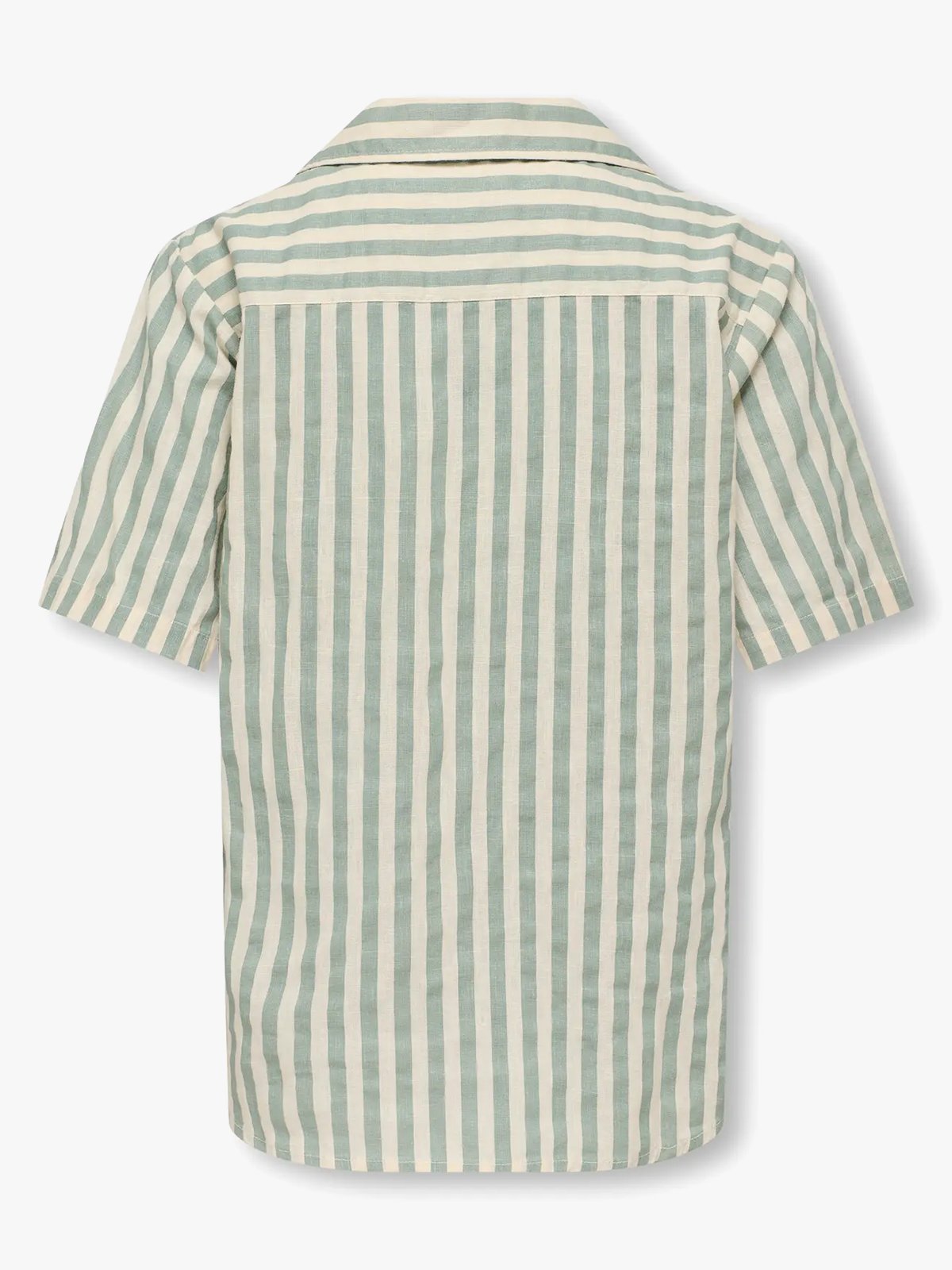 Only & Sons Jr Mattie Short Sleeve Striped Shirt Woven Iceberg Green Ecru