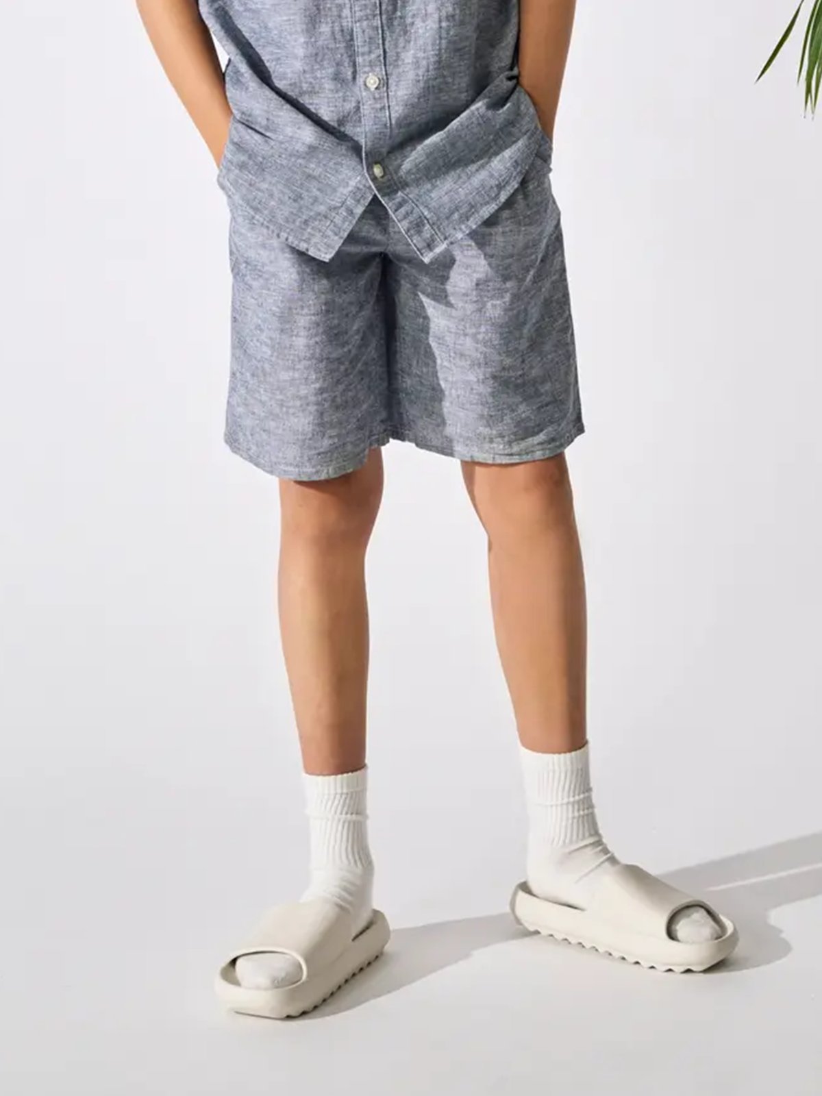 Only & Sons Jr Caiden Life Loose Lin Shorts Woven Dress Blues