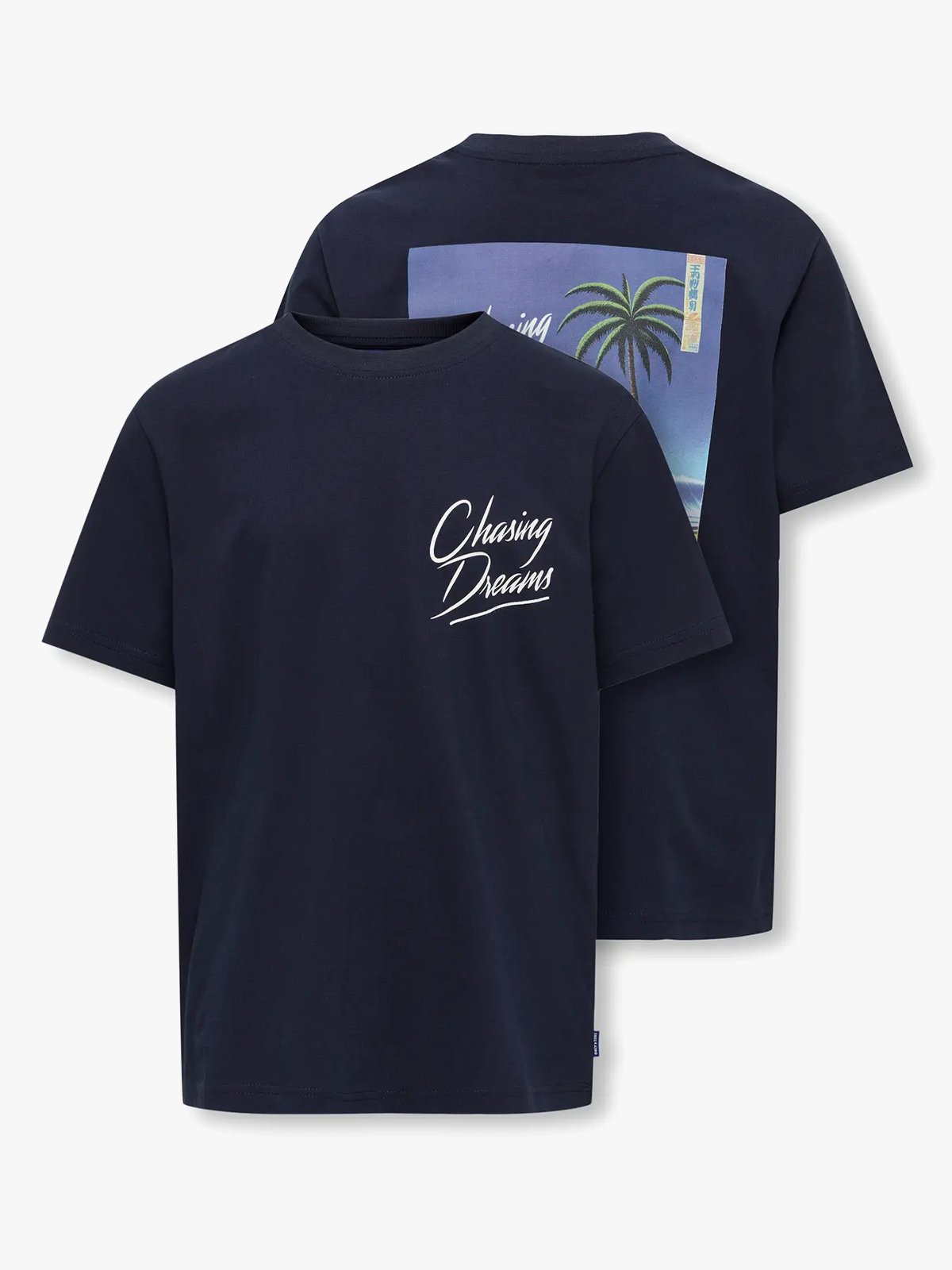 Only & Sons Jr Sanuel Life Reg Short Sleeve O-Neck Junior Night Sky Chasing Dreams