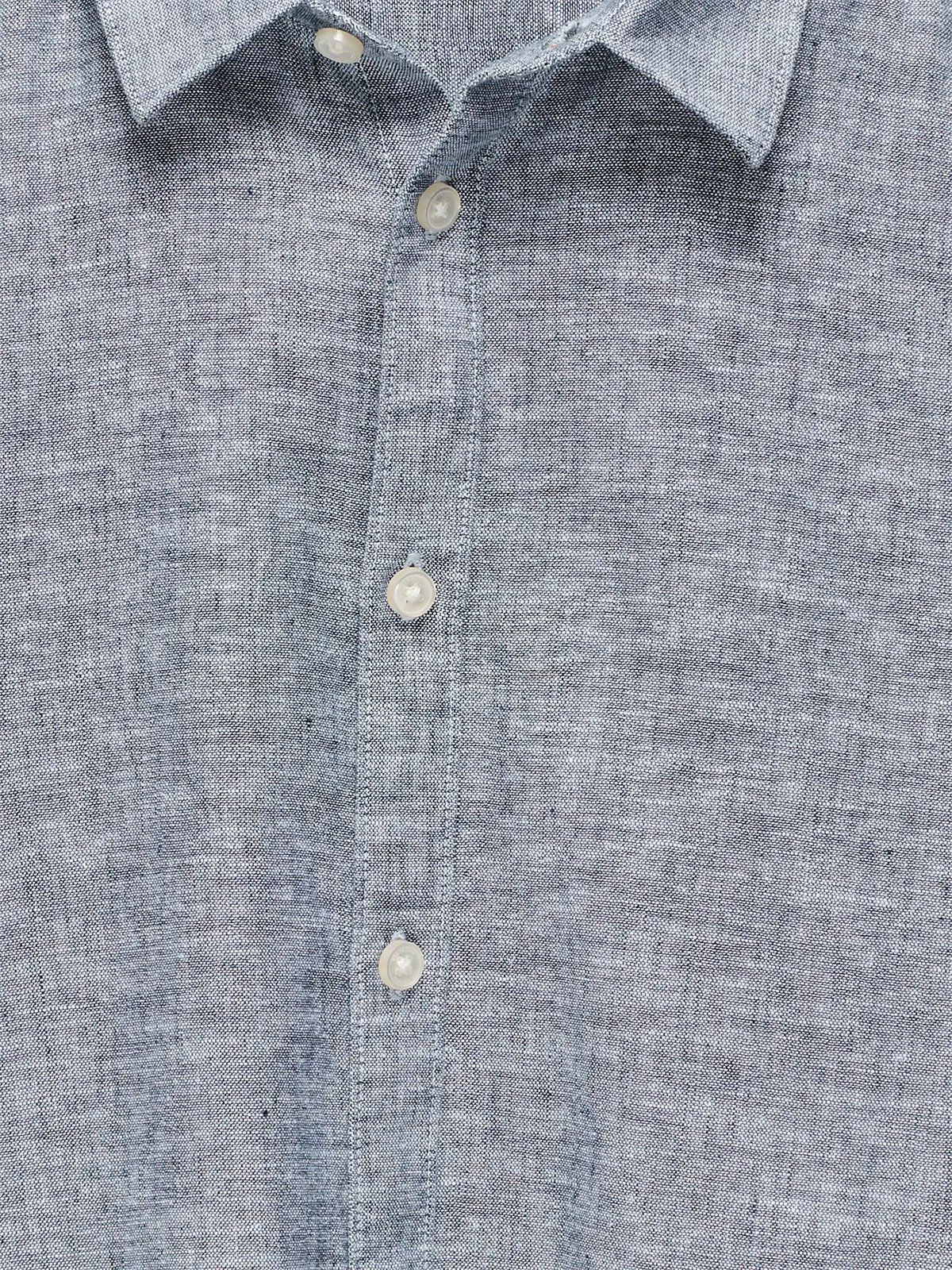 Only & Sons Jr Caiden Life Short Sleeve Solid Linen Shirt Woven Dress Blues