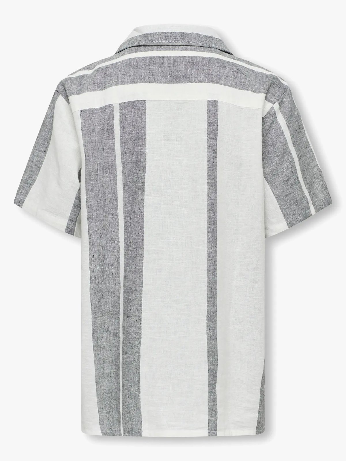 Only & Sons Jr Caiden Life Short Sleeve Stripe Linen Resort Woven Cloud Dancer Dress Blue