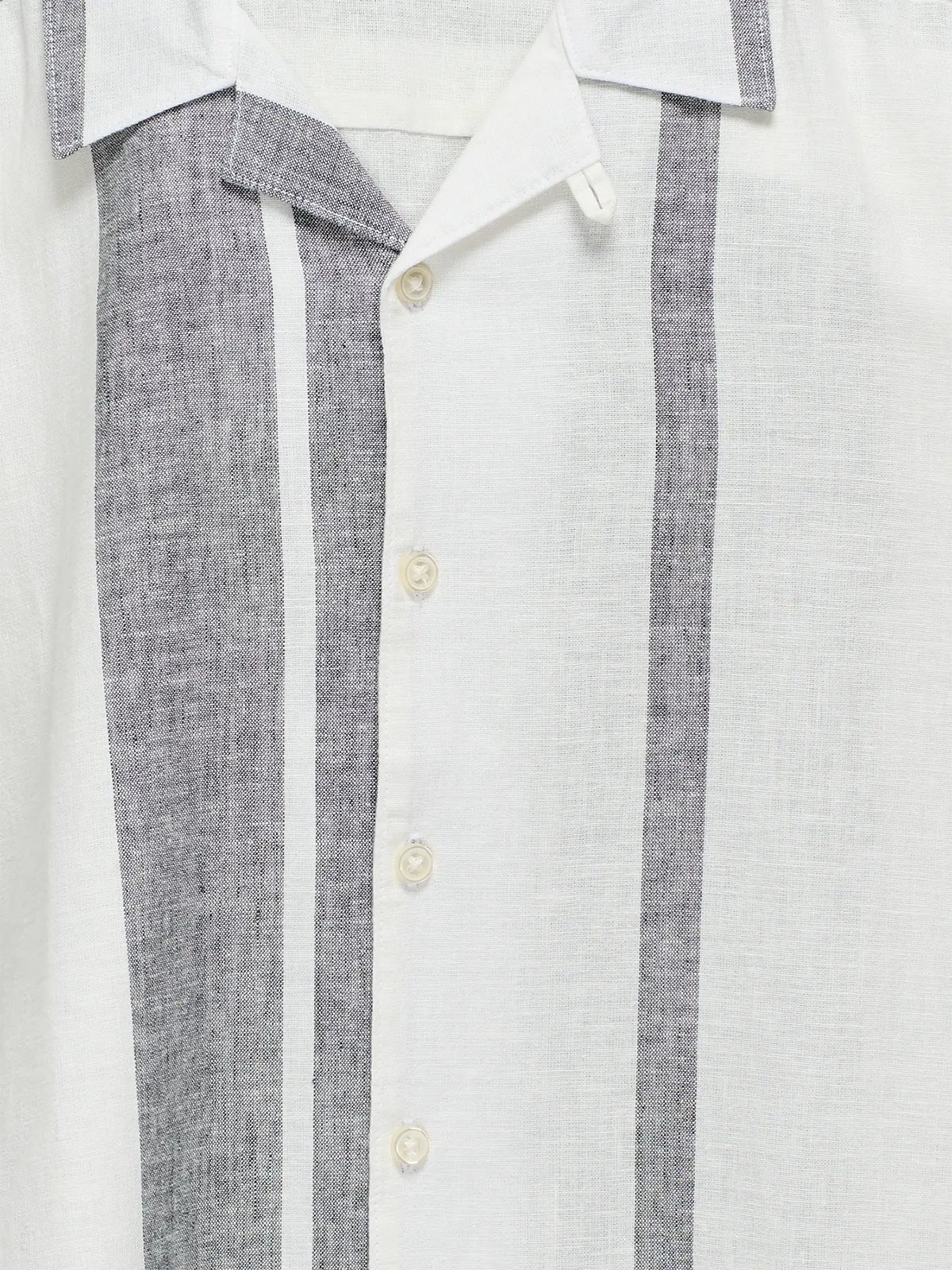 Only & Sons Jr Caiden Life Short Sleeve Stripe Linen Resort Woven Cloud Dancer Dress Blue