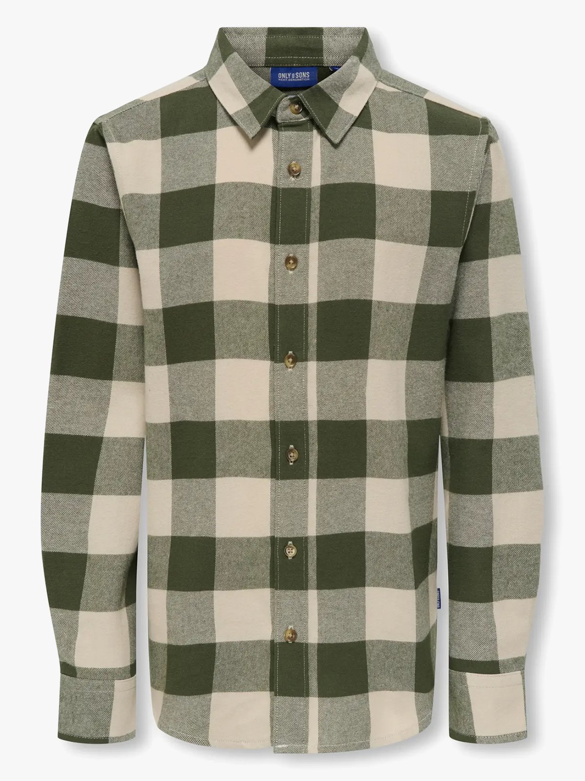 Only & Sons Jr Gudmund Long Sleeve Checked Shirt Forest Night / Silver Lining