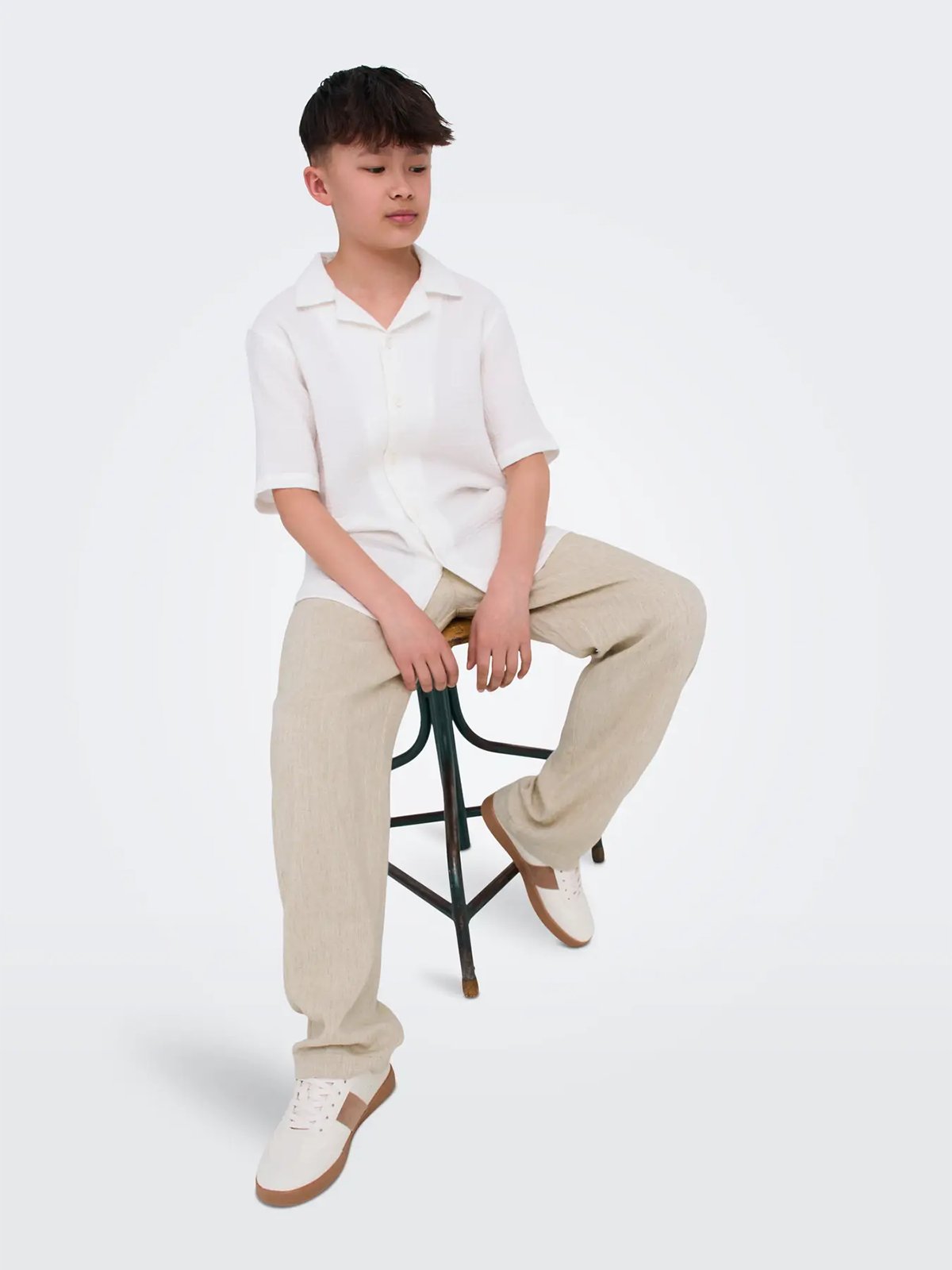 Only & Sons Jr Sinus Loose Viscose Linen Pant Oatmeal