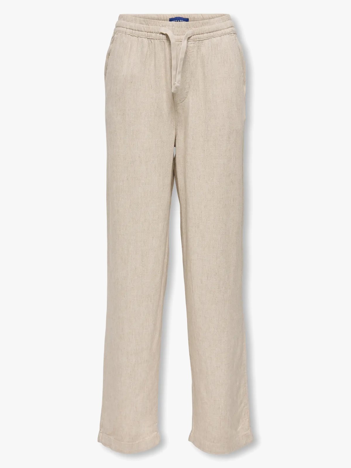 Only & Sons Jr Sinus Loose Viscose Linen Pant Oatmeal