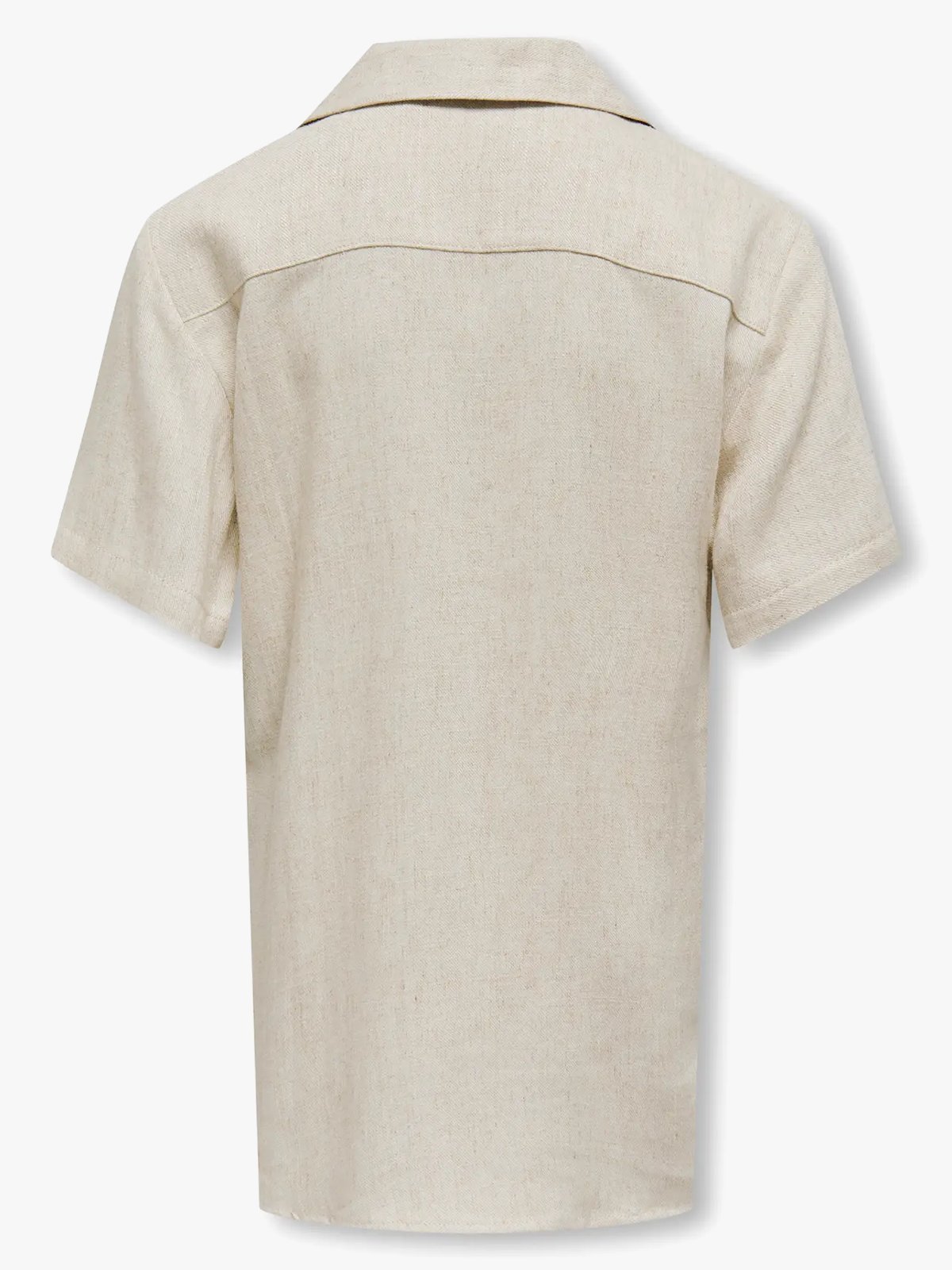 Only & Sons Jr Kari Short Sleeve Shirt Viscose Linen 0075 Resort Oatmeal