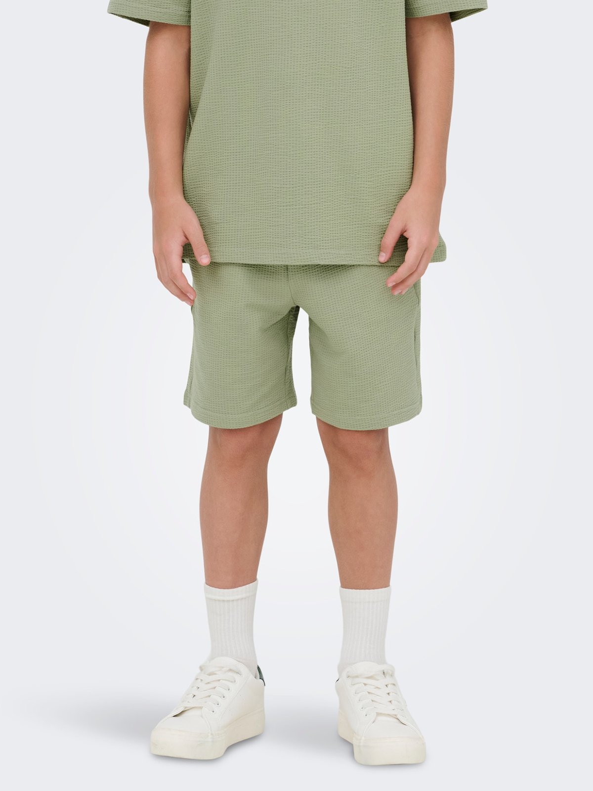 Only & Sons Jr Kian Life Regular Striped Shorts Junior Seagrass