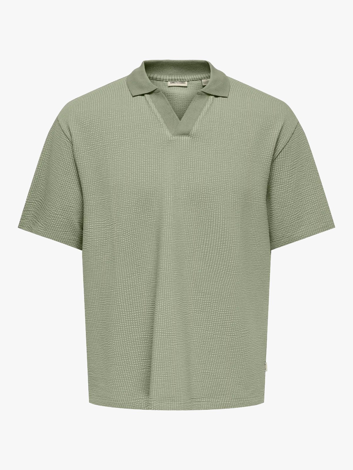 Only & Sons Jr Kian Life Relaxed Short Sleeve Striped Polo Junior Seagrass