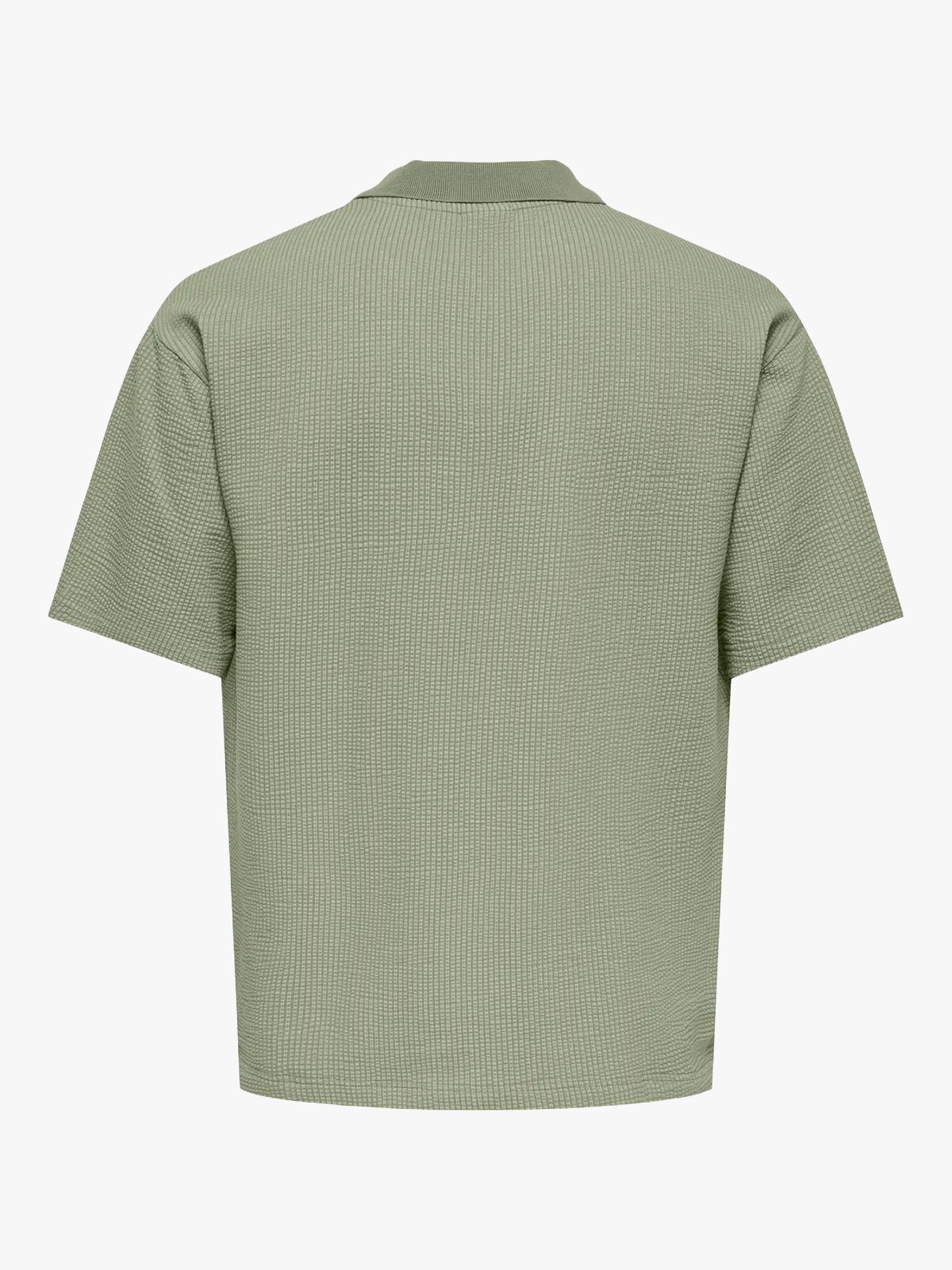 Only & Sons Jr Kian Life Relaxed Short Sleeve Striped Polo Junior Seagrass