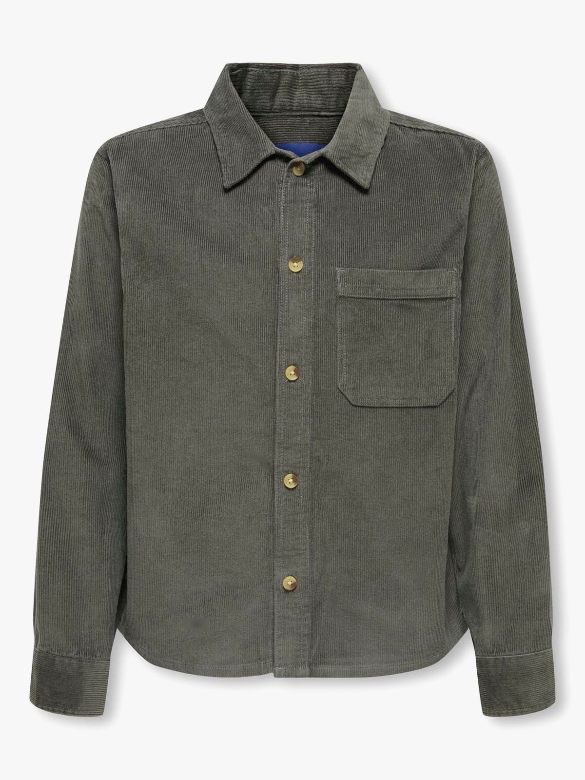 Only & Sons Jr Alaric Cord Relaxed Shirt Castor Gray