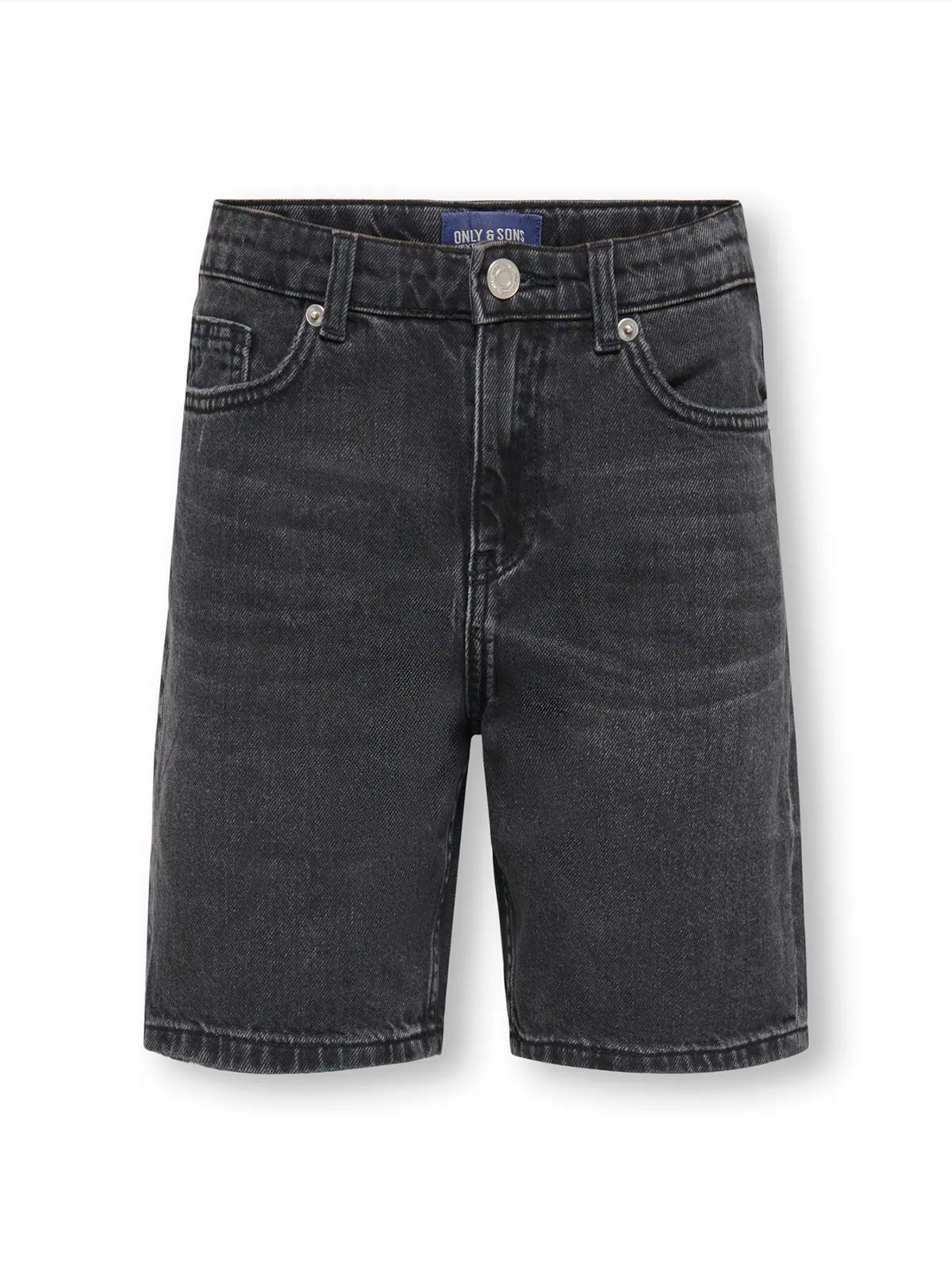 Only & Sons Jr Edge Tai Denim Shorts Washed Black