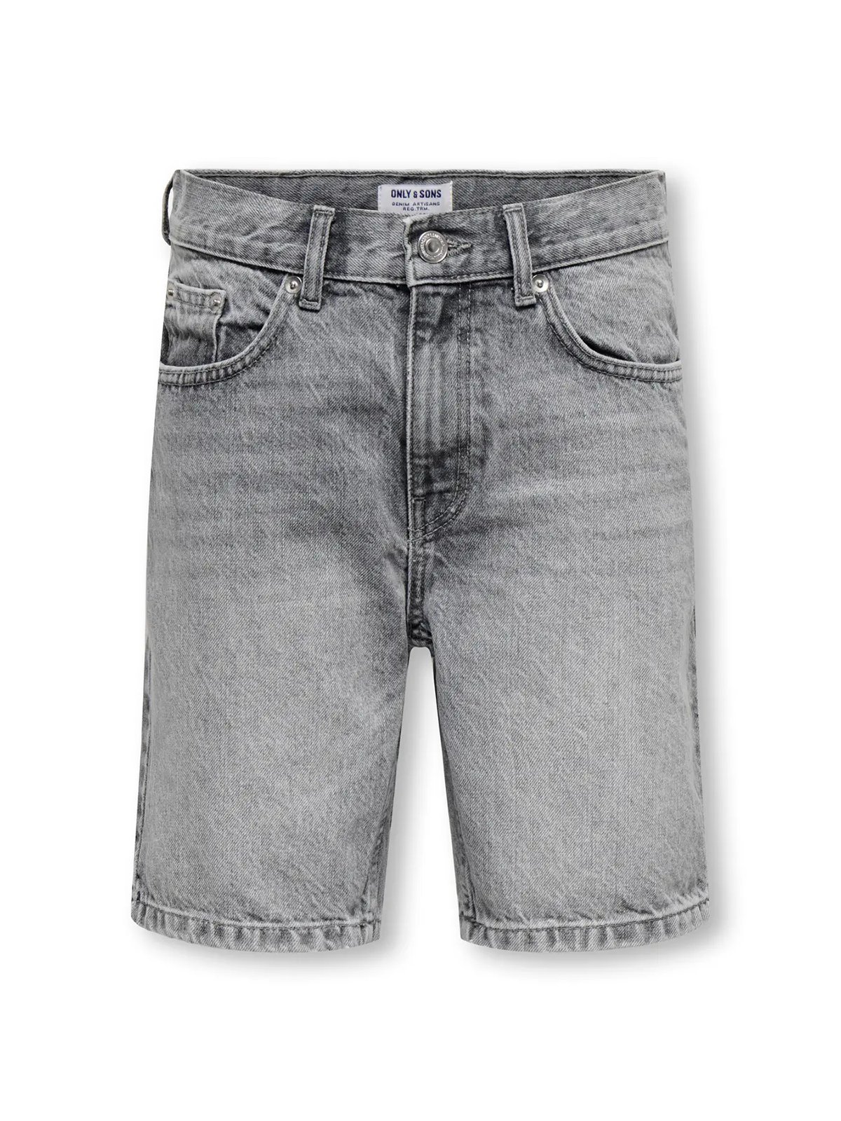 Only & Sons Jr Edge Tai Denim Shorts Medium Grey Denim