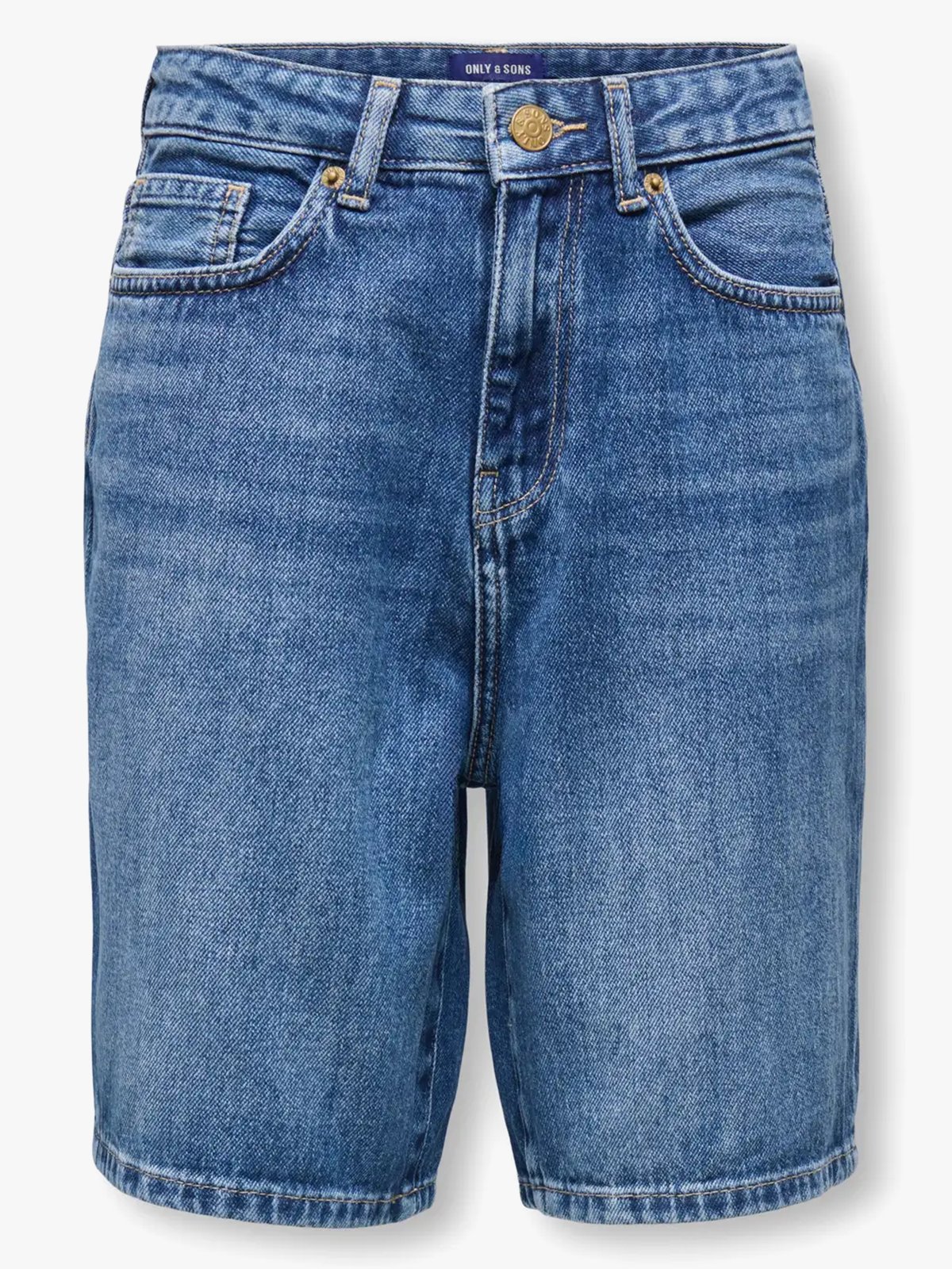 Only & Sons Jr Fade Mid Blue 6964 Tai Denim Shorts Medium Blue Denim