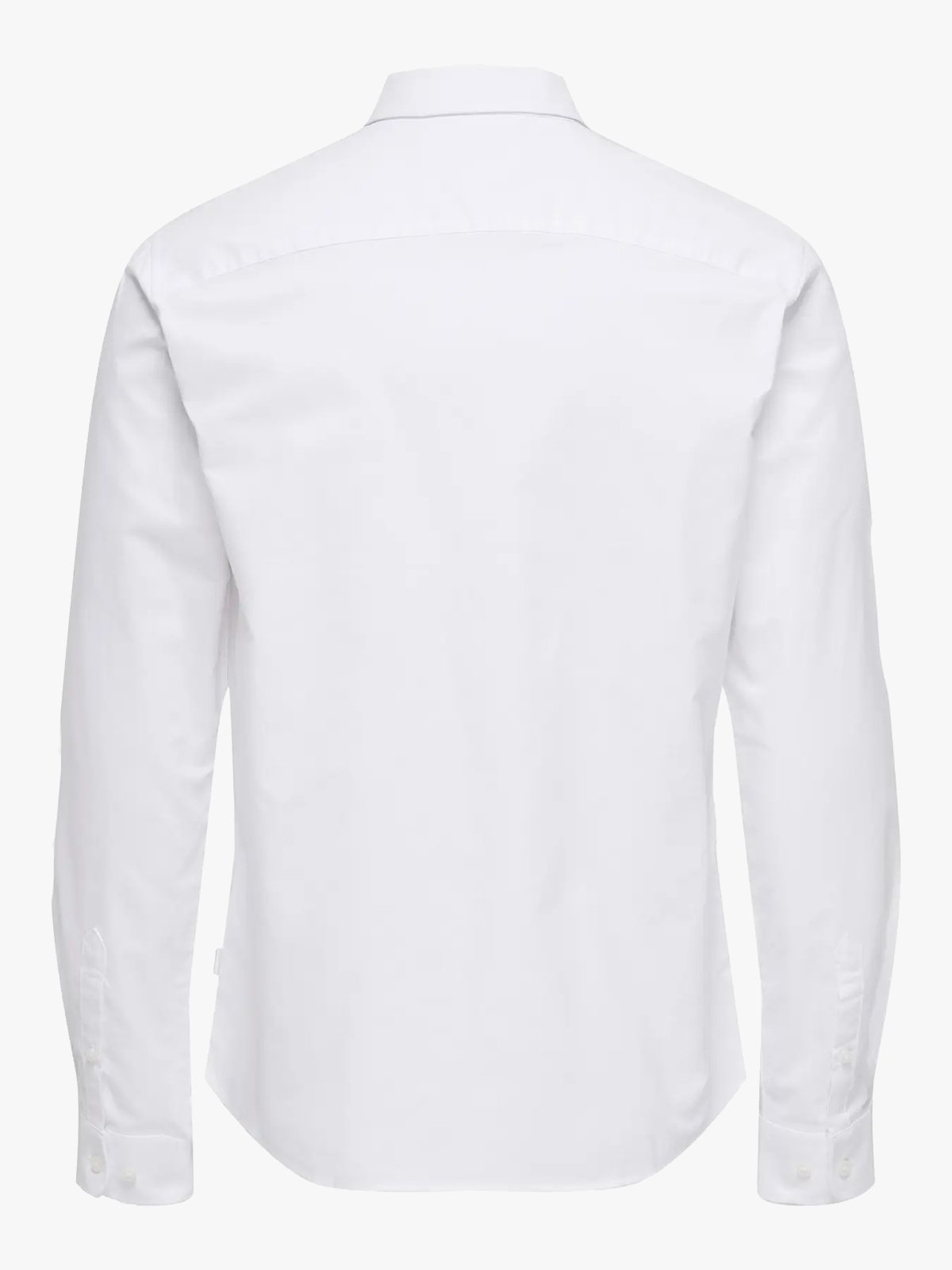 Only & Sons Alvaro Slim Long Sleeve Oxford Shirt White