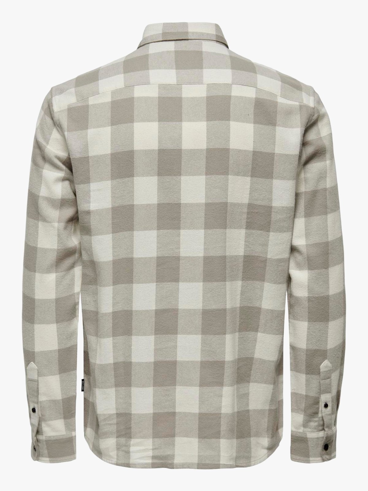 Only & Sons Gudmund Long Sleeve Checked Shirt Antique White