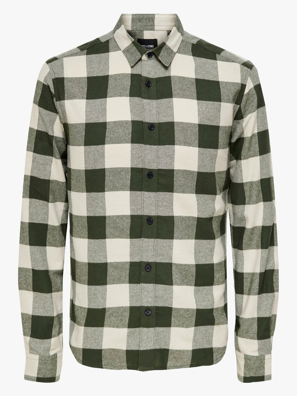 Only & Sons Gudmund Long Sleeve Checked Shirt Forest Night / Silver Lining