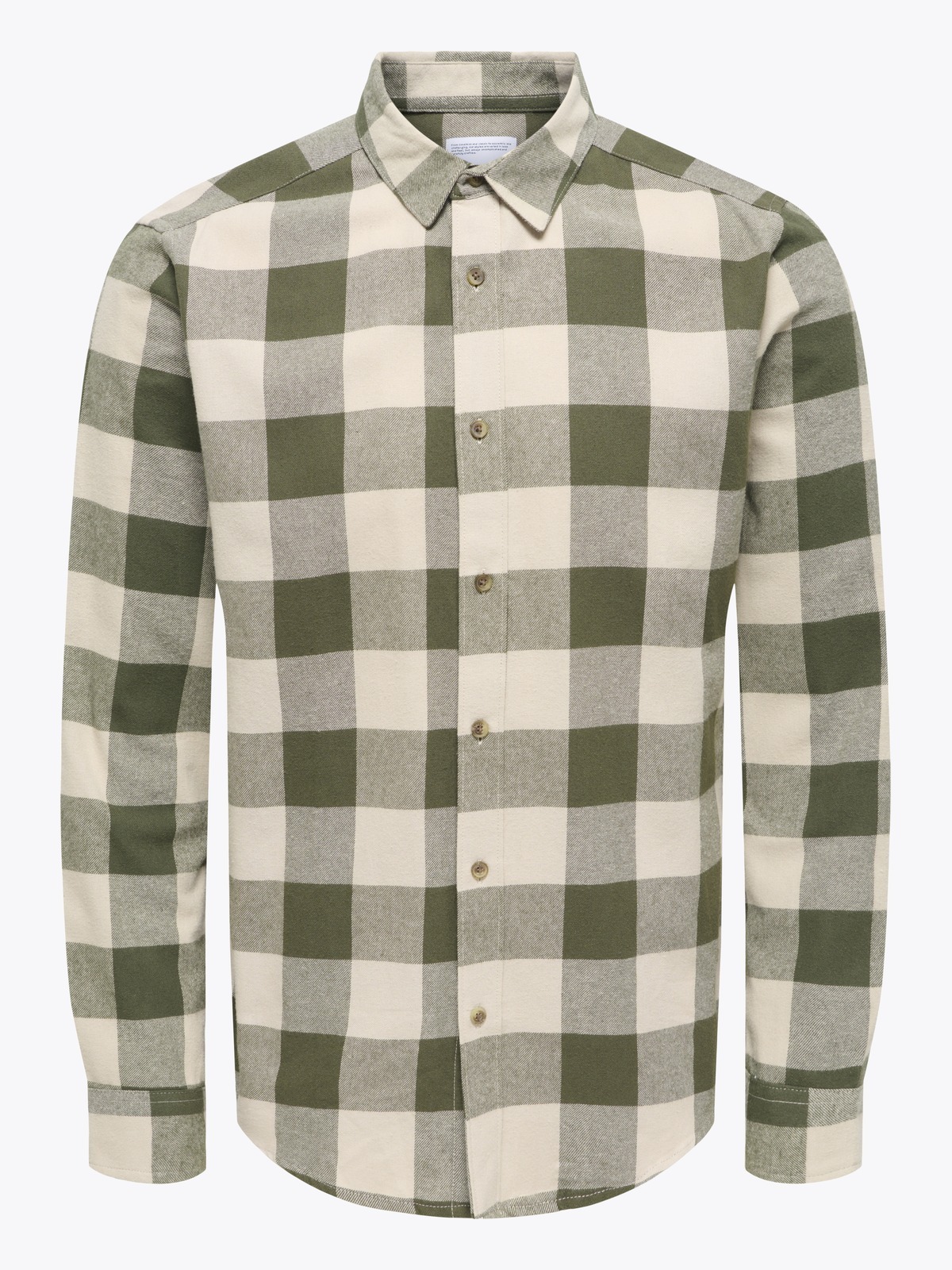 Only & Sons Gudmund Long Sleeve Checked Shirt Forest Night / Silver Lining