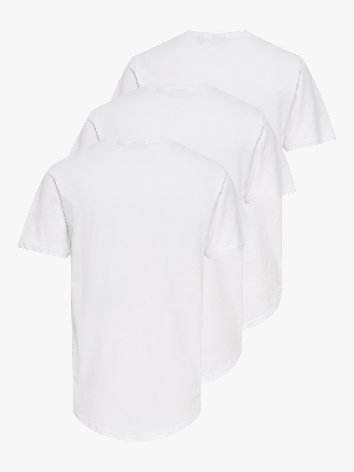 Only & Sons Matt Longy Short Sleeve Tee 3-Pack White