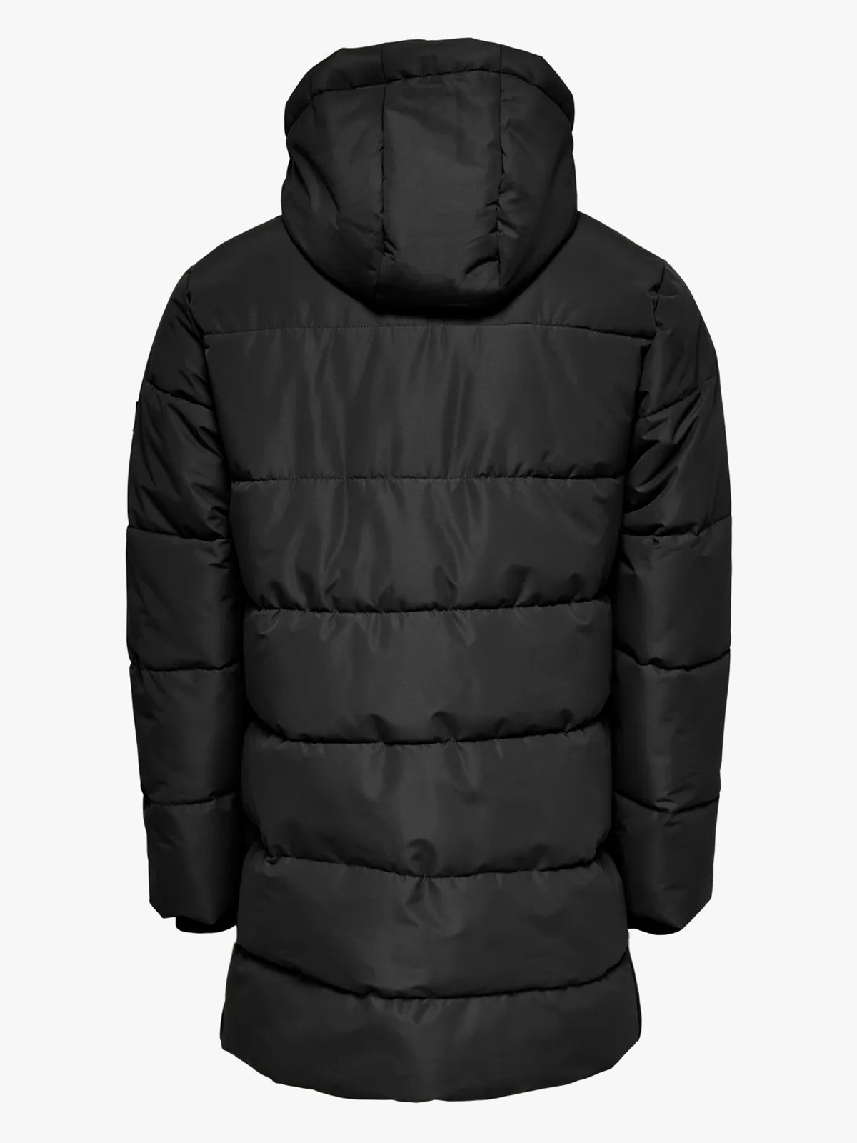 Only & Sons Carl Life Long Quilted Coat Black