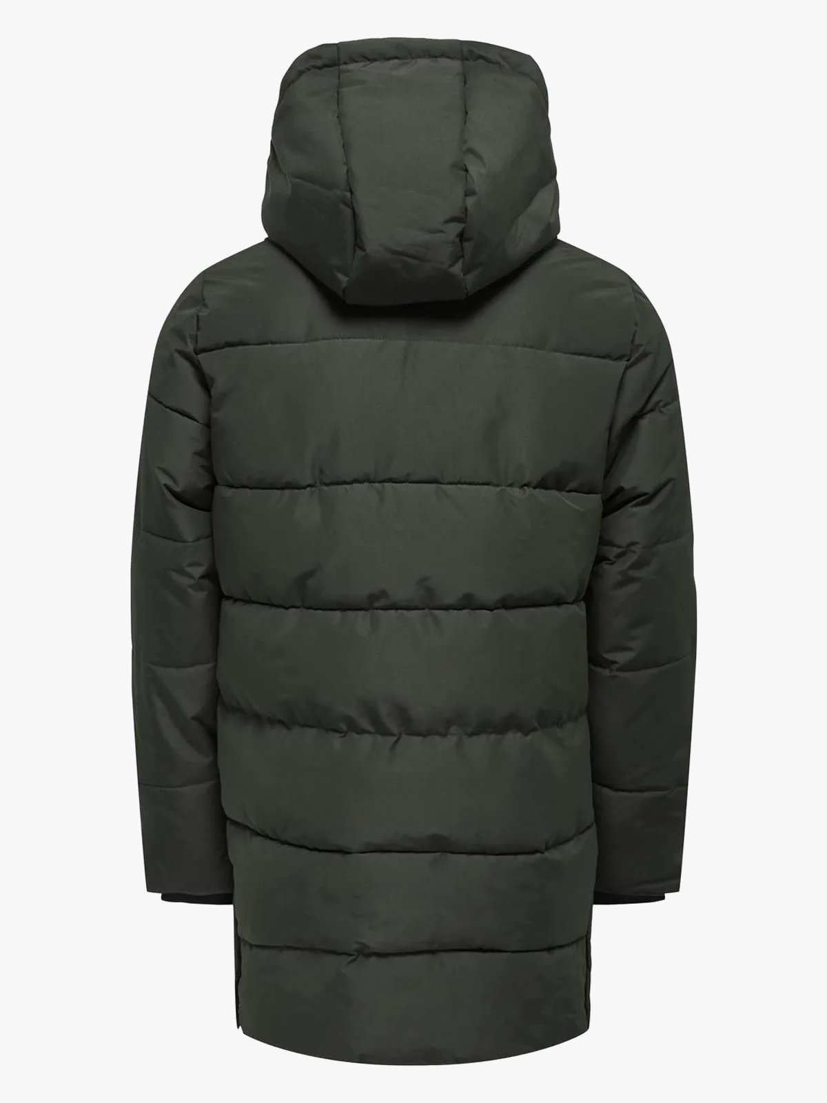 Only & Sons Carl Life Long Quilted Coat Peat