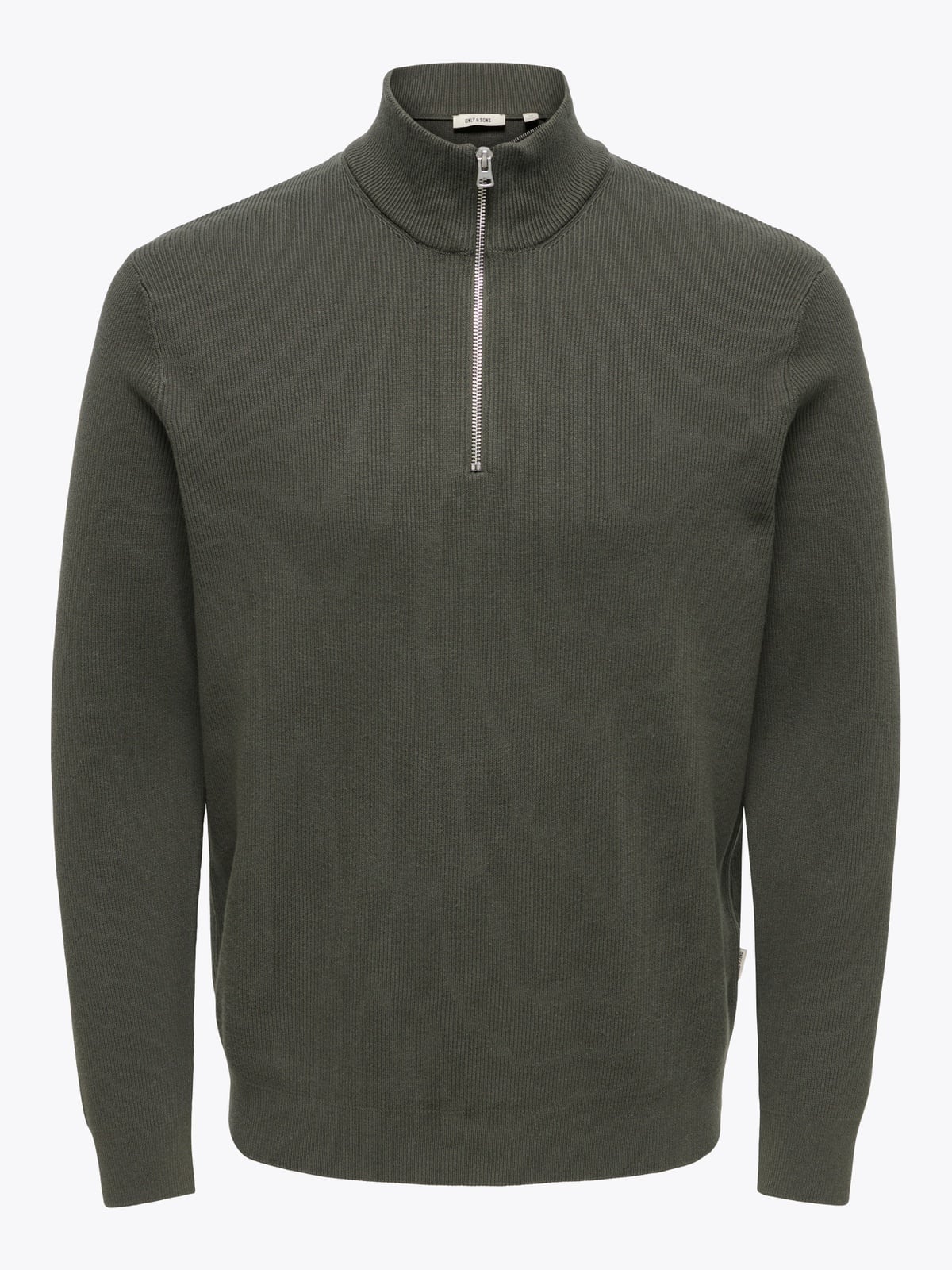 Only & Sons Phil Reg Cotton Half Zip Knit Beluga