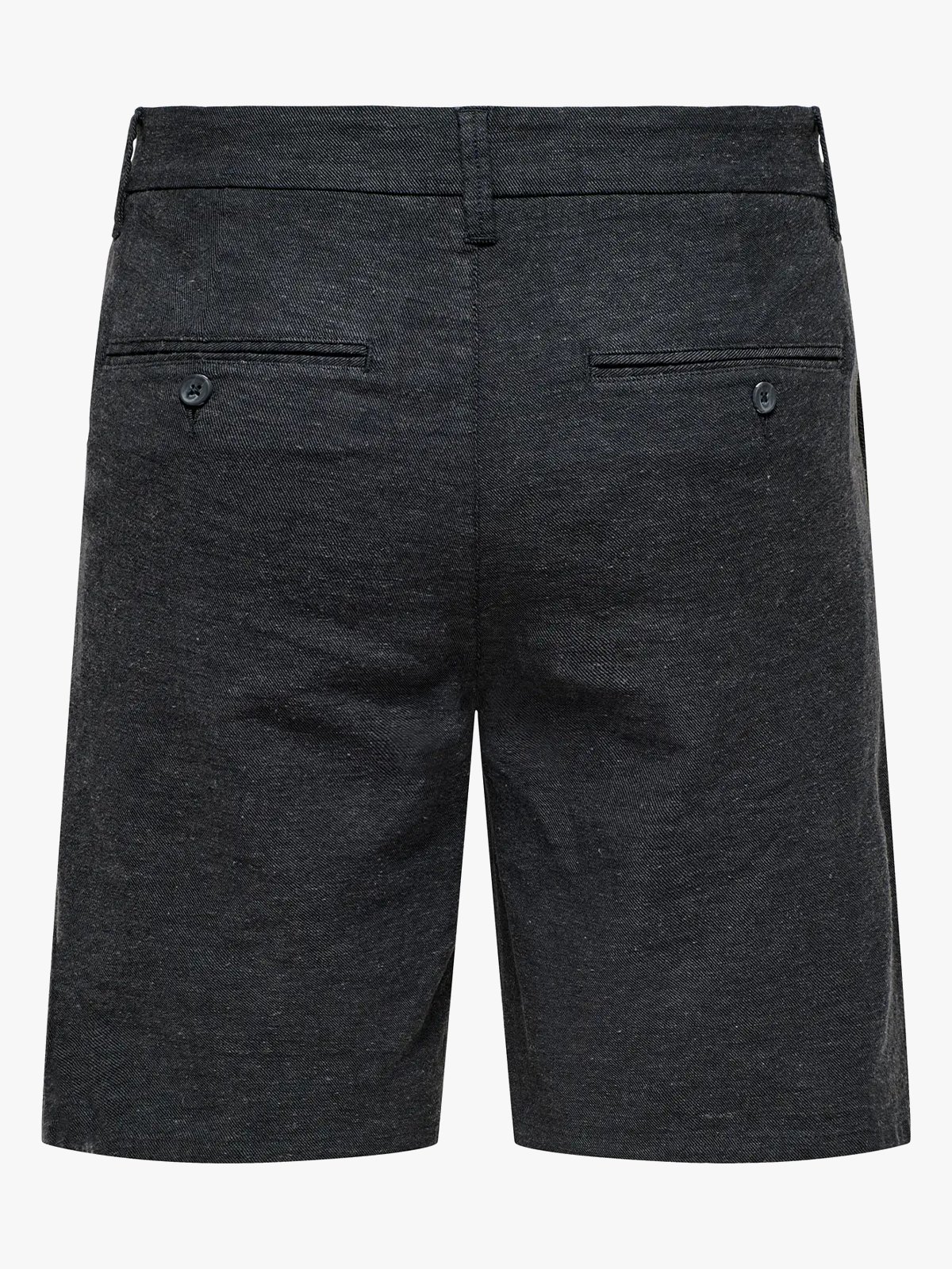 Only & Sons Mark Cotton Linen Shorts Black