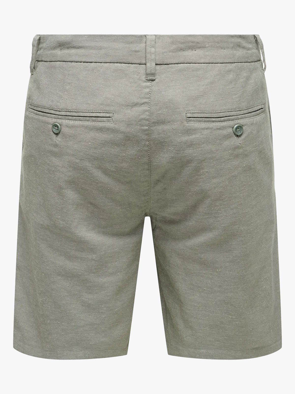 Only & Sons Mark Cotton Linen Shorts Castor Gray