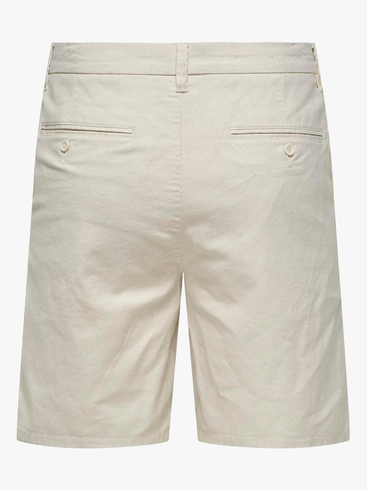 Only & Sons Mark Cotton Linen Shorts Silver Lining
