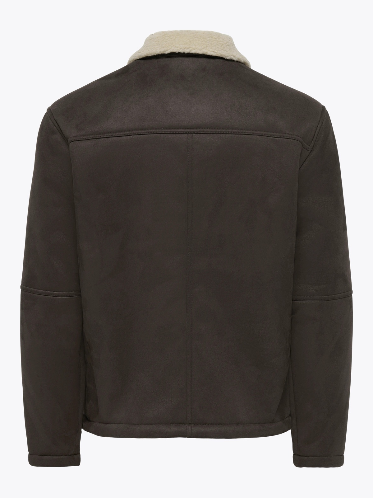 Only & Sons Royce Shearling Jacket Hot Fudge