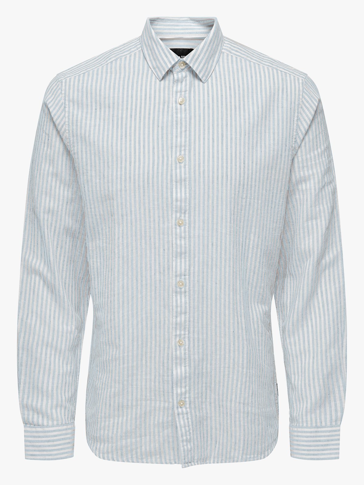 Only & Sons Caiden Life Long Sleeve Stripe Linen Cashmere Blue